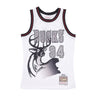 Mitchell & Ness, Canotta Basket Uomo Nba Cracked Cement Swingman Jersey No 34 Ray Allen Milbuc, White