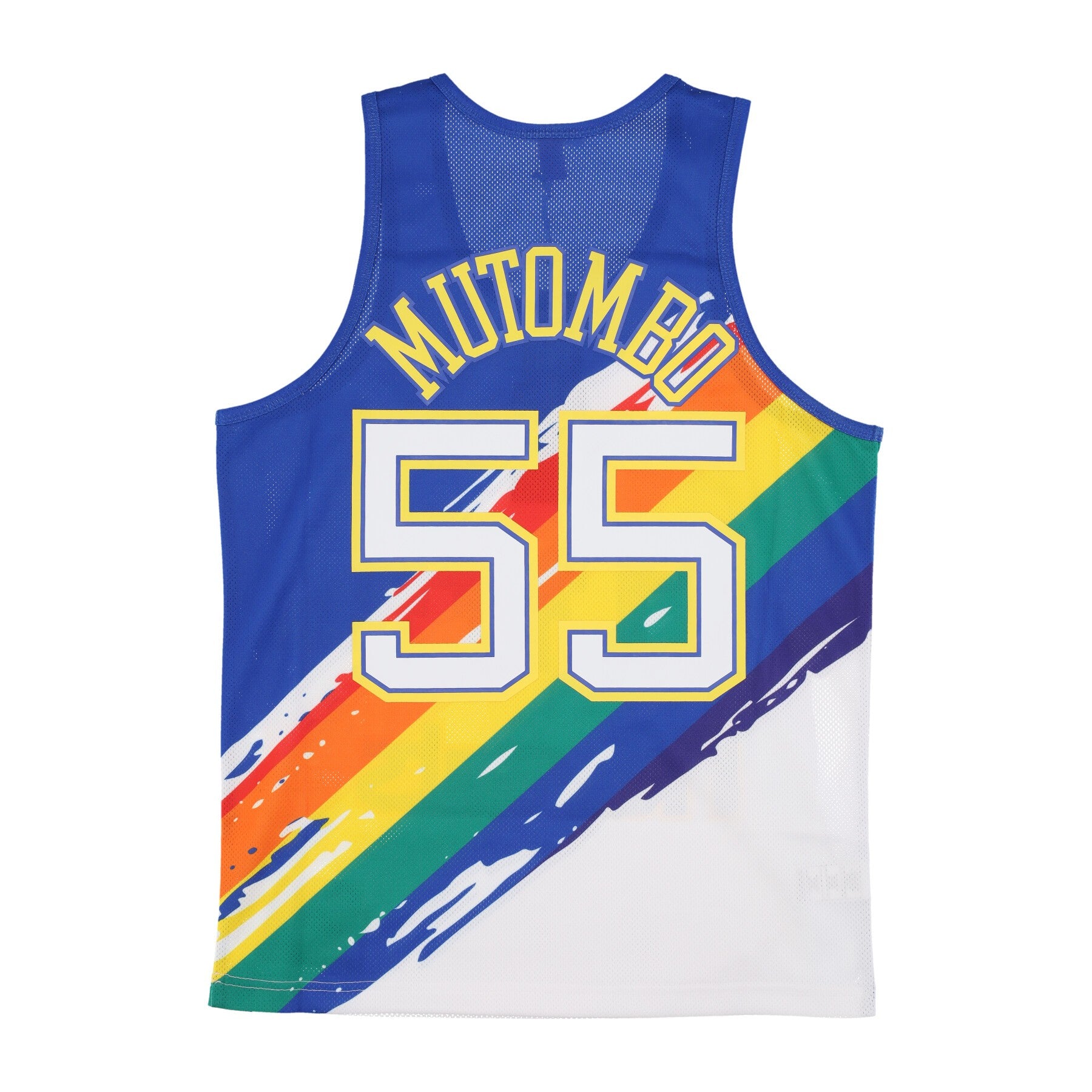 Mitchell & Ness, Canotta Basket Uomo Nba Paint Brush Mesh Tank No 55 Dikembe Mutombo Dennug, 