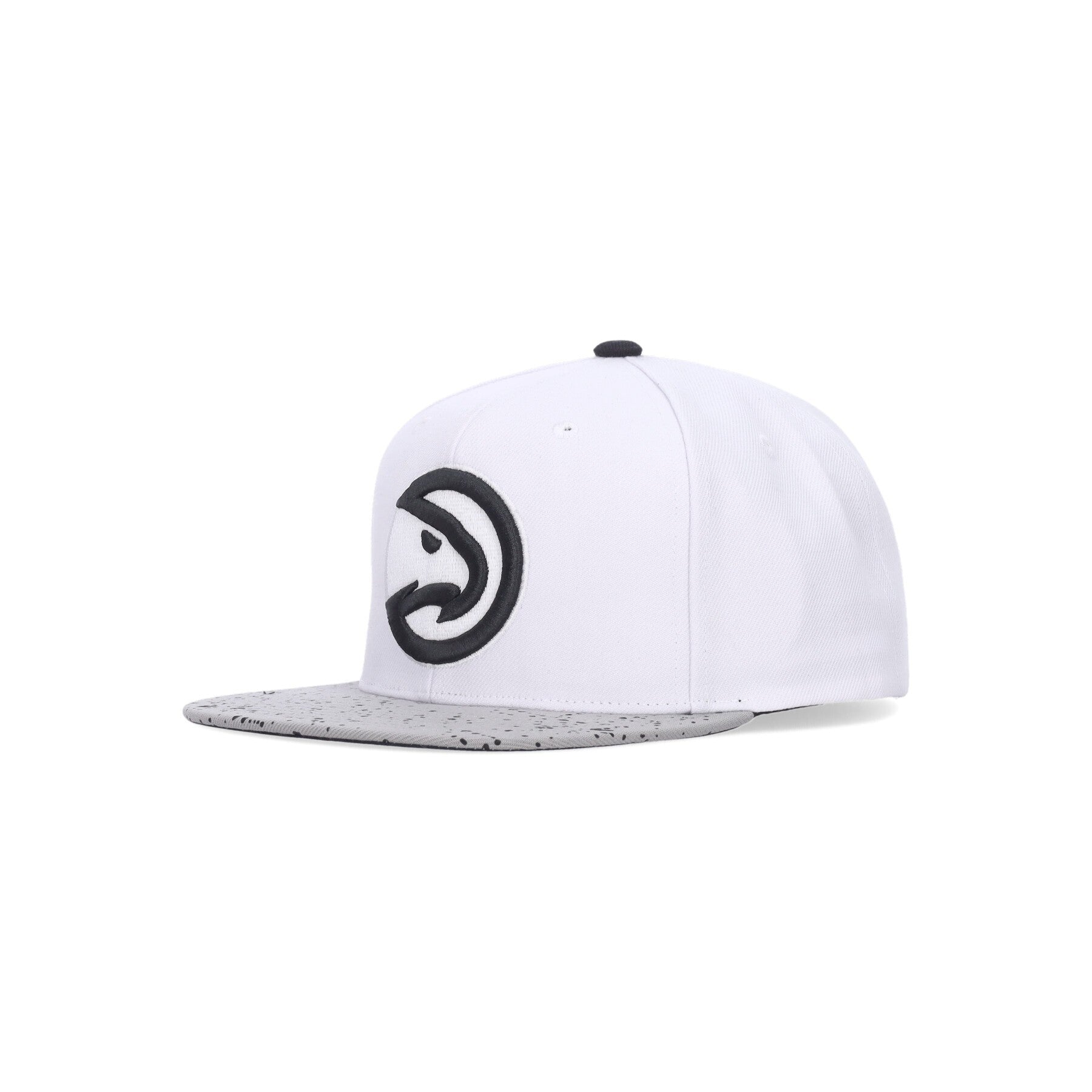 Mitchell & Ness, Cappellino Visiera Piatta Uomo Nba Cement Top Snapback Atlhaw, White/silver