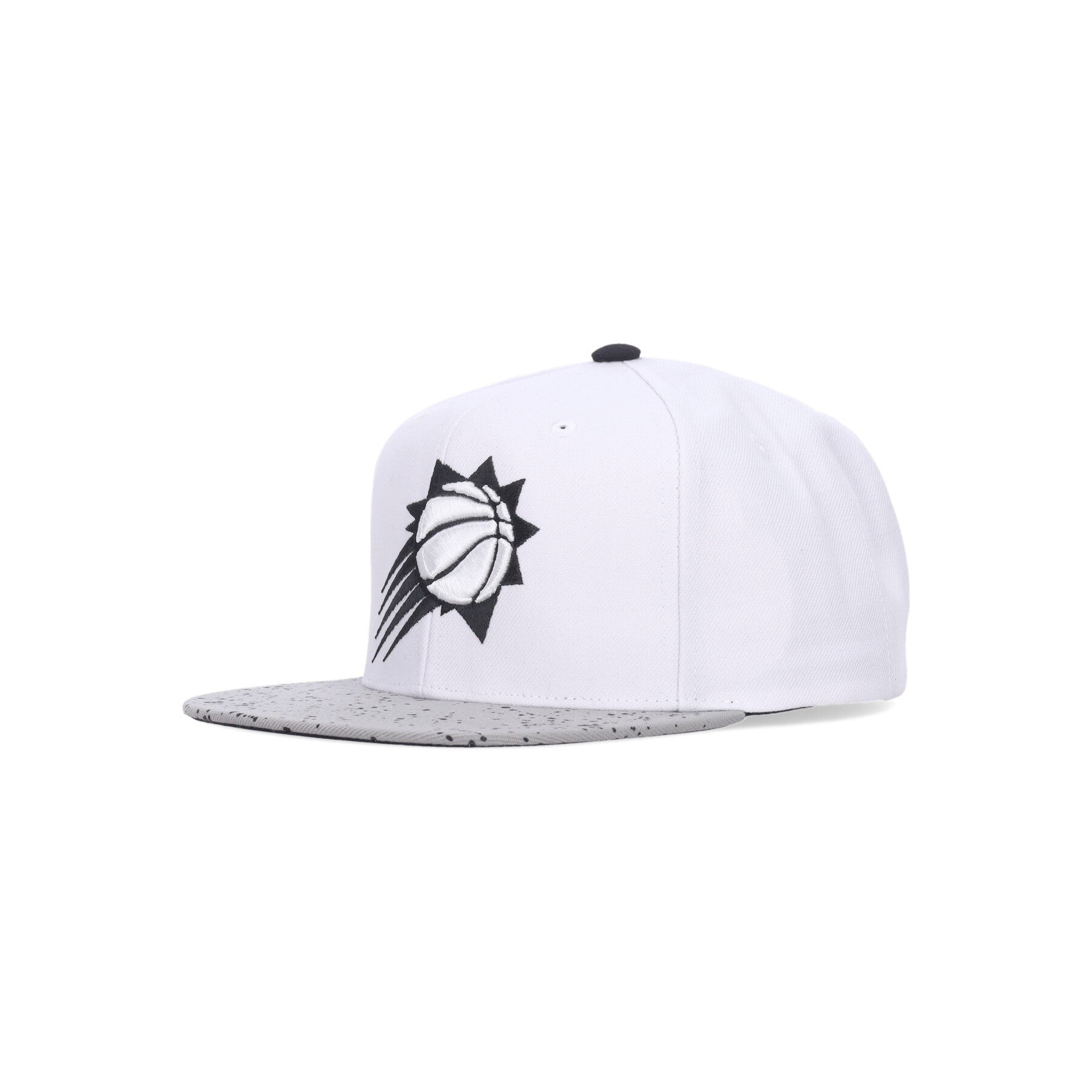 Mitchell & Ness, Cappellino Visiera Piatta Uomo Nba Cement Top Snapback Phosun, White/silver