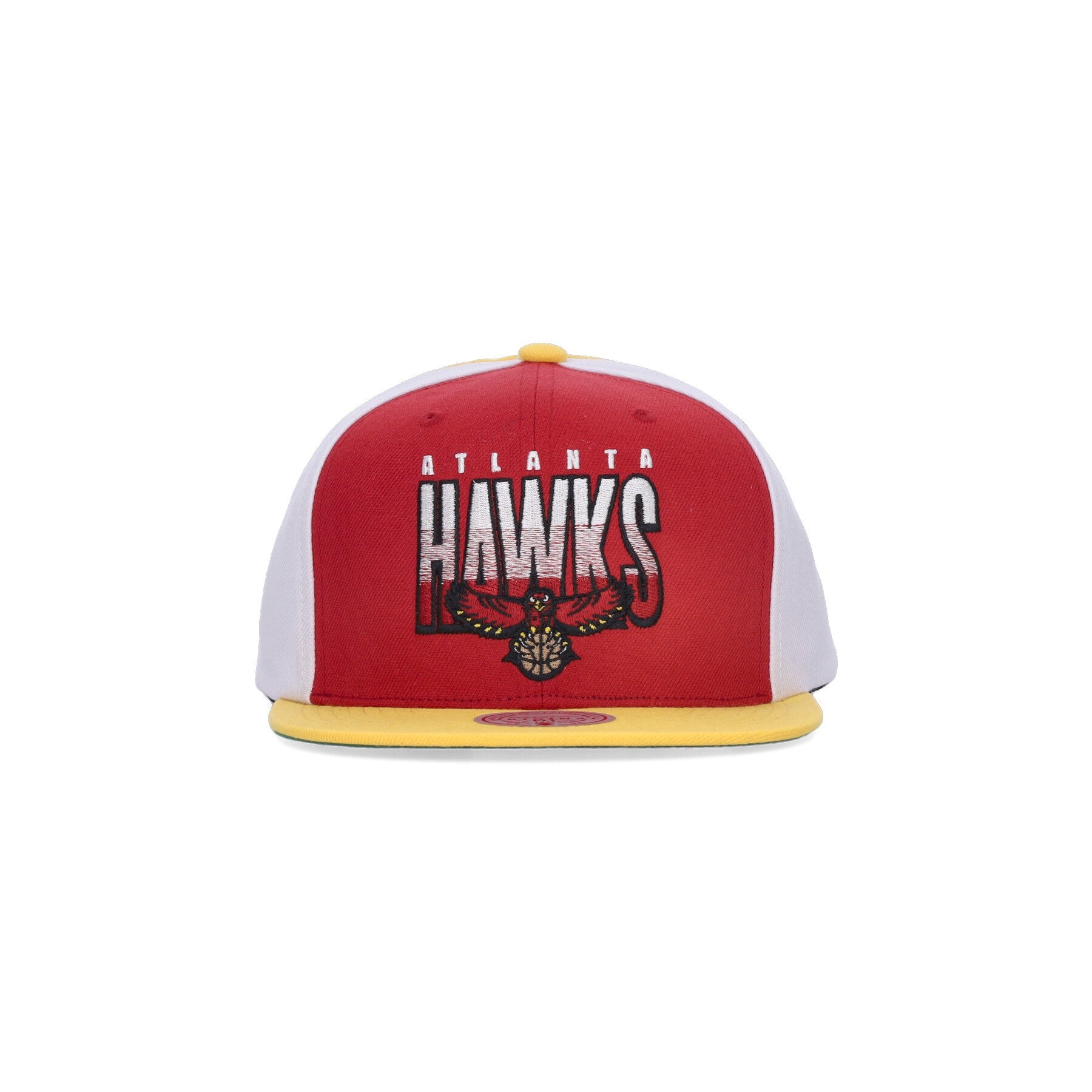 Flache Krempe Herrenkappe Nba Billboard 2 Snapback Hwc Atlhaw Rot/Gelb