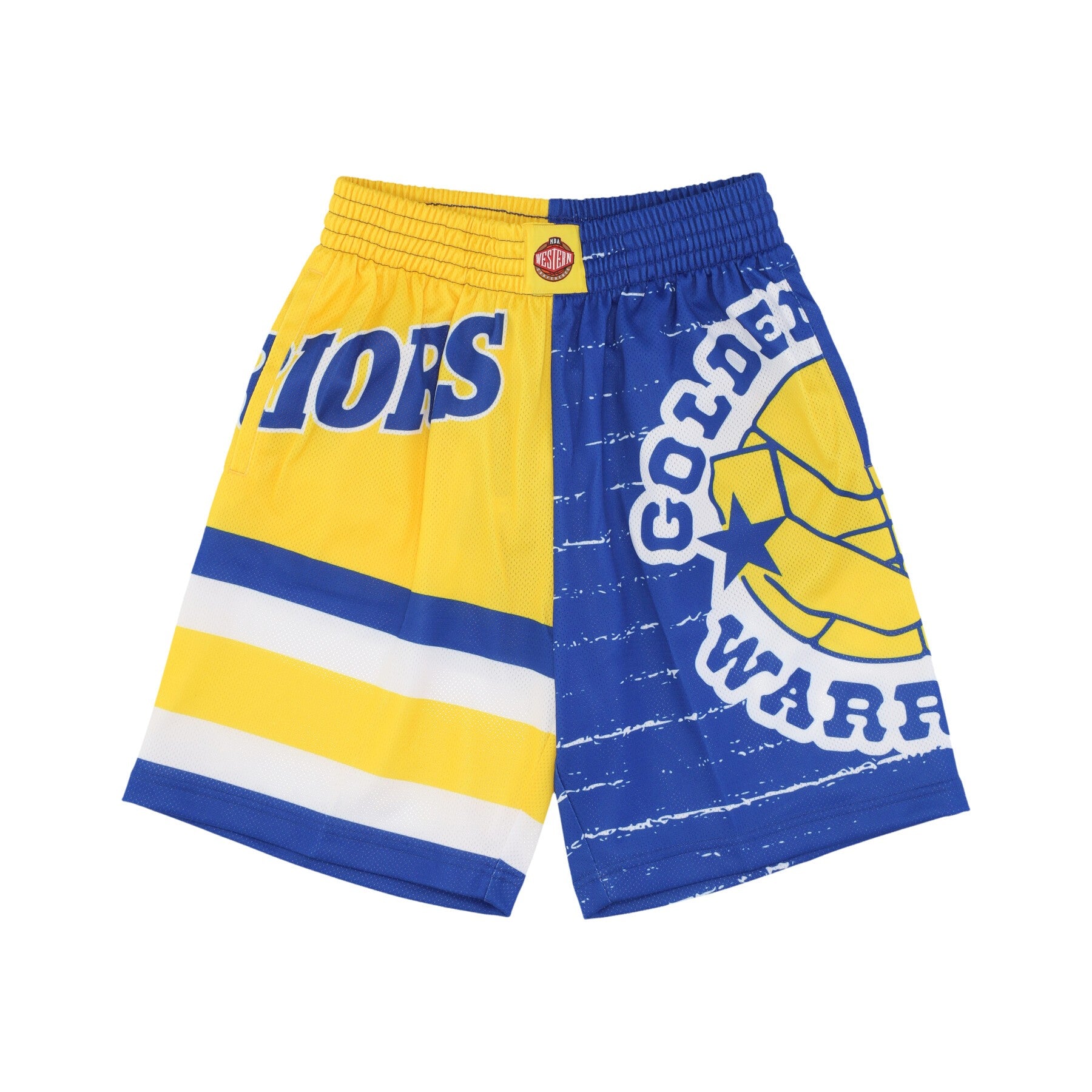 Mitchell & Ness, Pantaloncino Tipo Basket Uomo Nba Jumbotron 3.0 Shorts Golwar, Multi/white