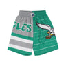 Mitchell & Ness, Pantaloncino Tipo Basket Uomo Nfl Jumbotron 3.0 Shorts Phieag, Multi/white