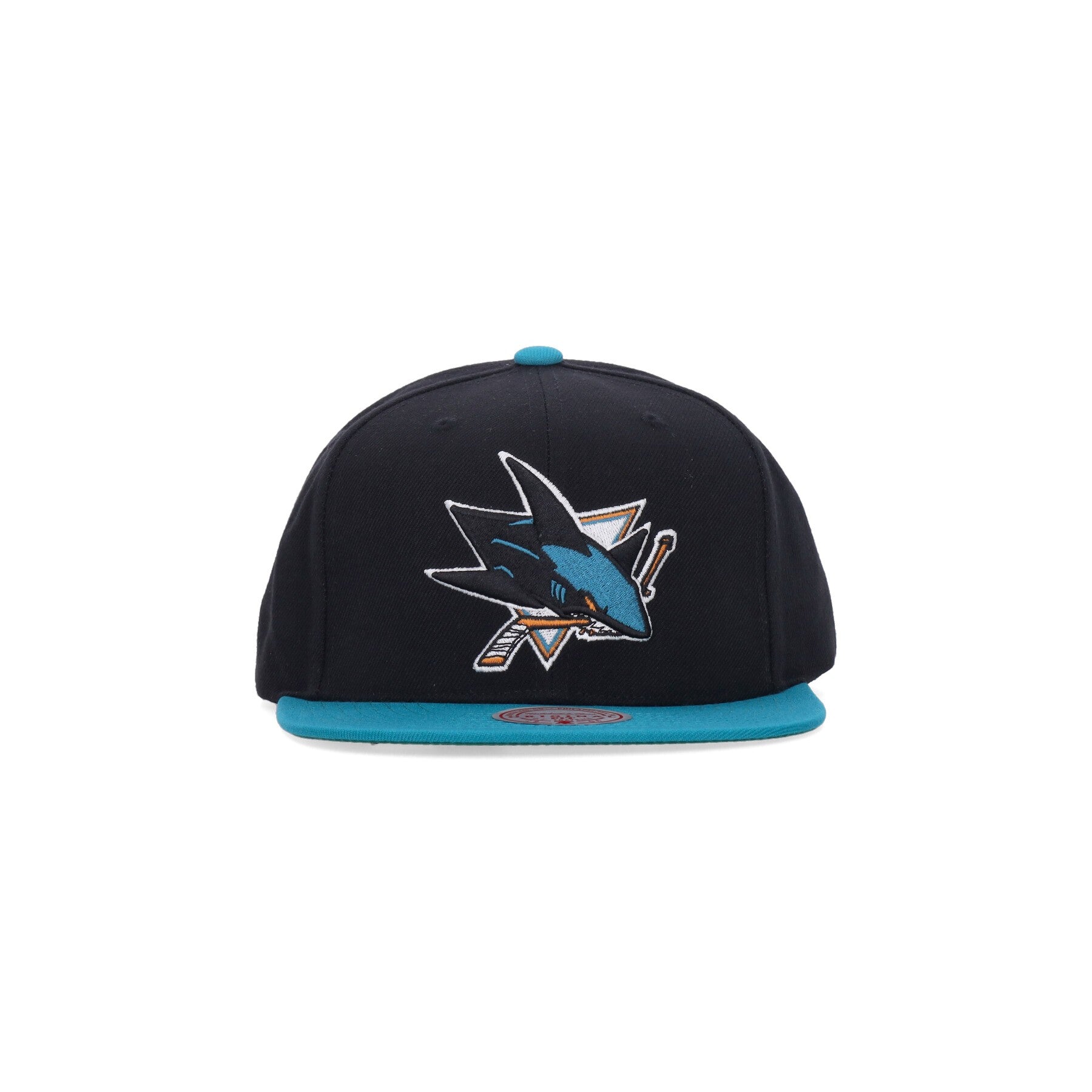 Mitchell & Ness, Cappellino Visiera Piatta Uomo Nhl Team 2 Tone 2.0 Snapback Sajsha, Black/teal