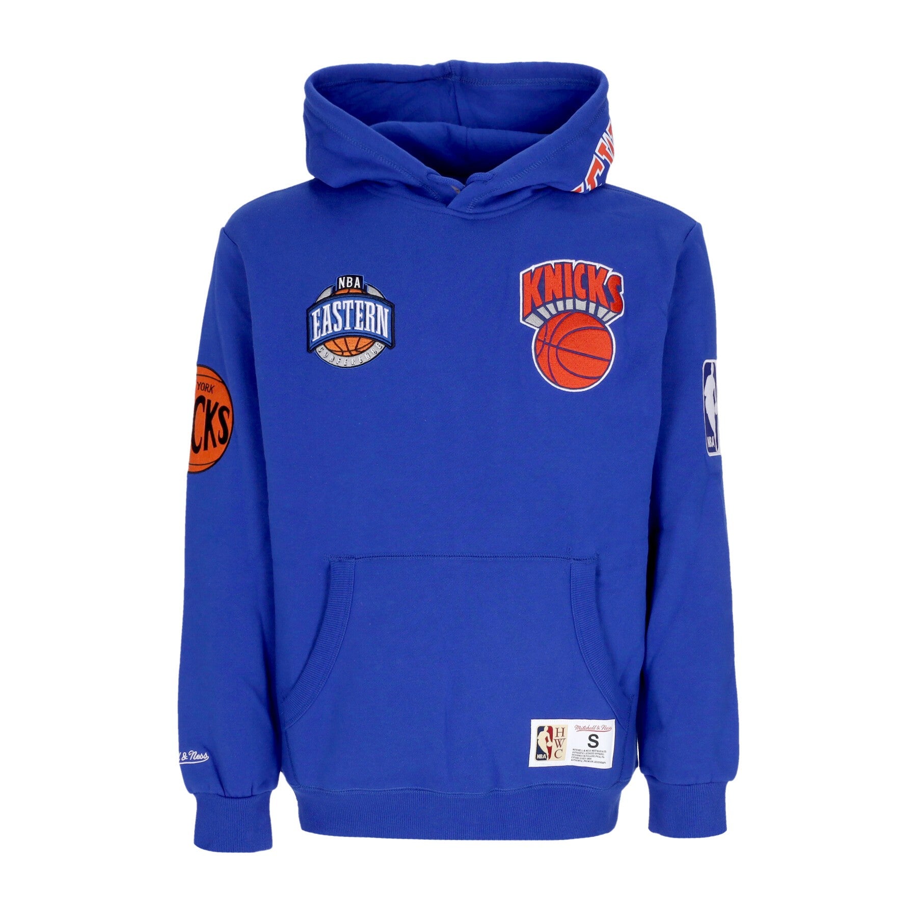 Mitchell & Ness, Felpa Cappuccio Uomo Nba Hometown Fleece Hoodie Neykni, Royal