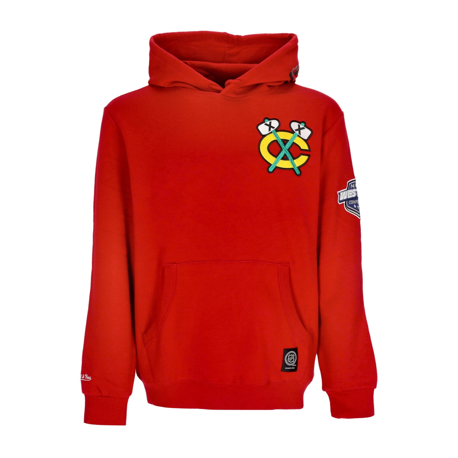 Mitchell & Ness, Felpa Cappuccio Uomo Nhl Hometown Fleece Hoodie Chibla, Scarlet