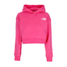 The North Face, Felpa Cappuccio Corta Donna Trend Crop Hoodie, Pink Glow