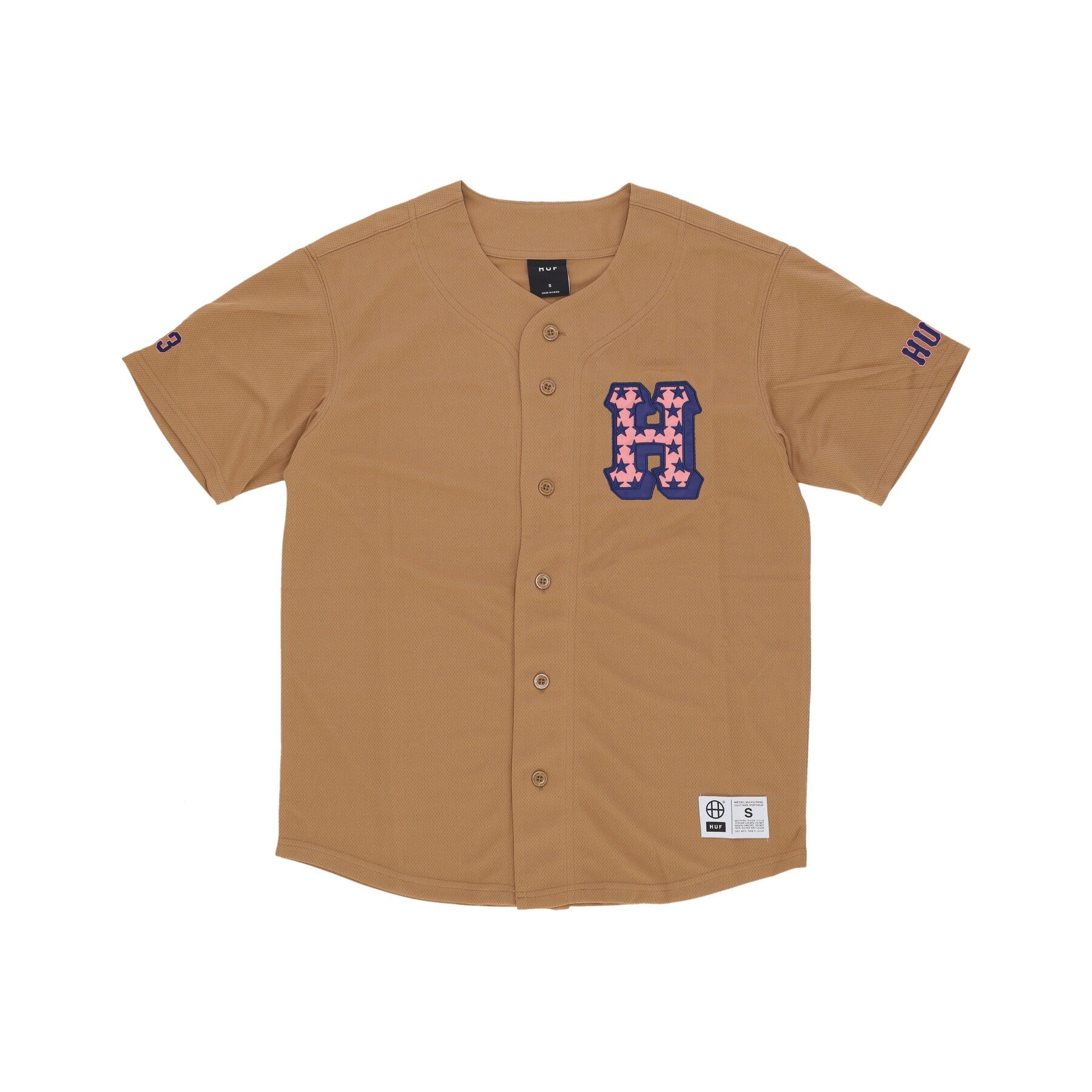 Men's H-star Baseball Shirt Desert Buttons Jacket
