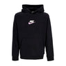 Nike, Felpa Leggera Cappuccio Uomo Club+ Po Hoodie, Black/black