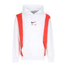 Nike, Felpa Cappuccio Uomo Air Po Hoodie Fleece Bb, Summit White/summit White/lt Crimson