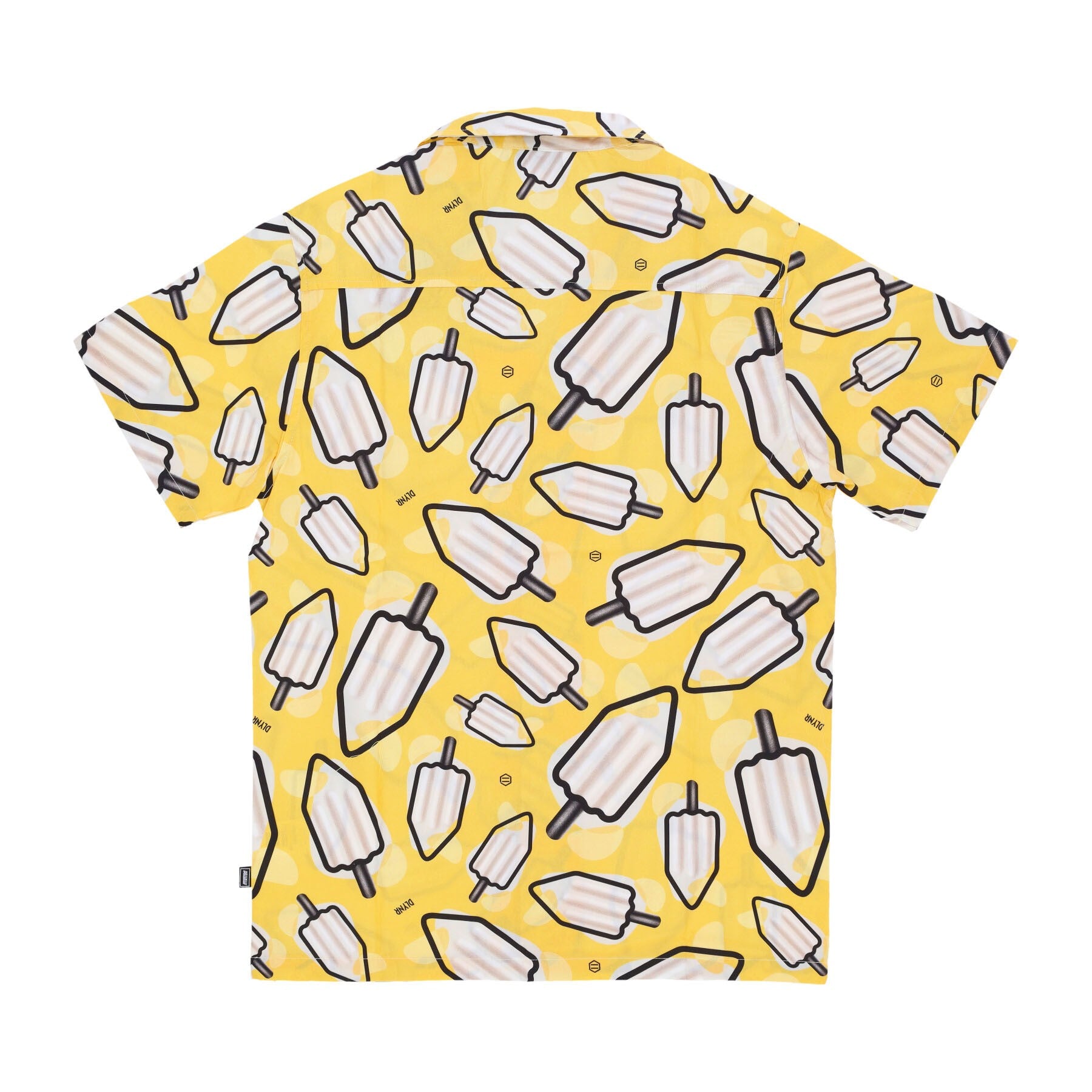 Dolly Noire, Camicia Manica Corta Uomo Mambo Pattern Al Limone Bowling Shirt, 