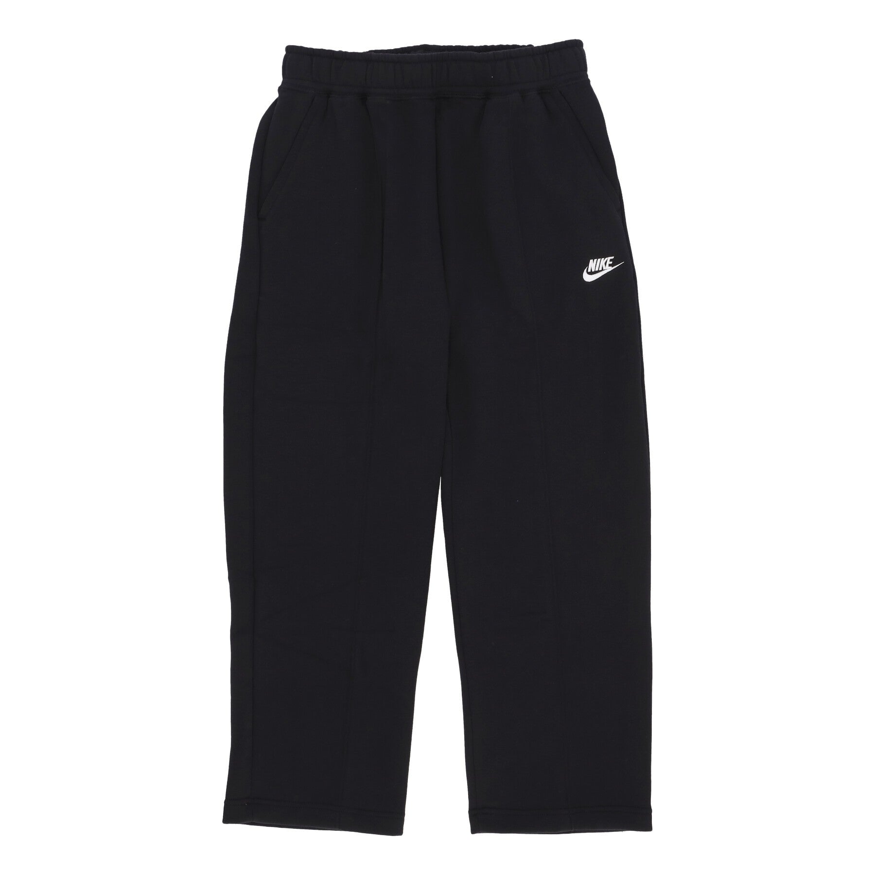 Nike, Pantalone Tuta Felpato Uomo Club Fleece Bb Cropped Pant, Black/white