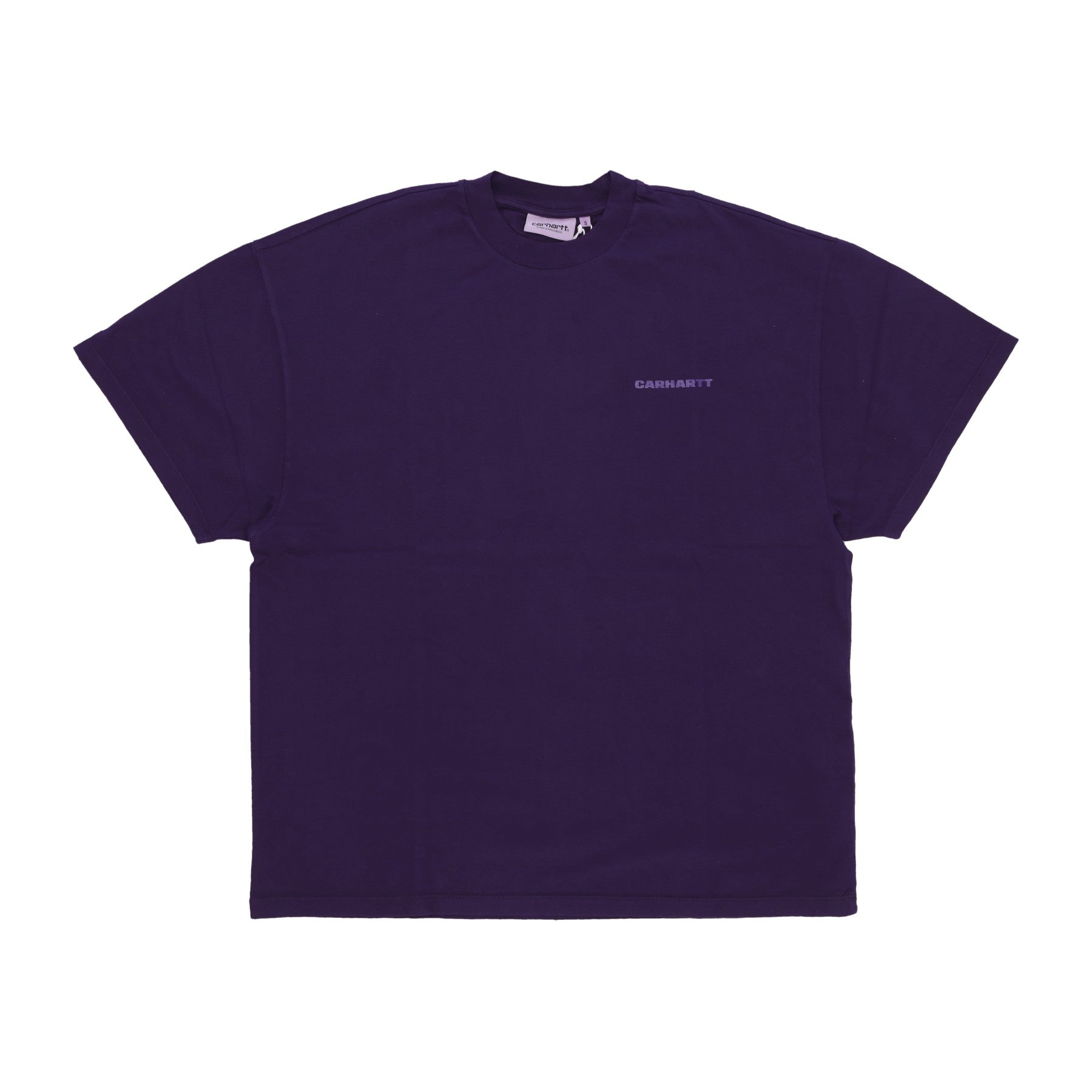 Carhartt Wip, Maglietta Donna Akron Tee, Cassis Pigment Garment Dyed