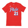 Jordan Nba, Maglietta Uomo Nba Statement Edition Tee No 21 Joel Embiid Phi76e, University Red