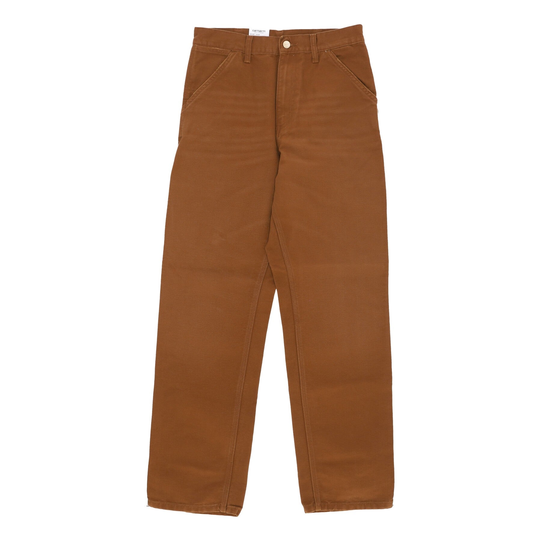 Carhartt Wip, Pantalone Lungo Uomo Single Knee Pant, Deep H Brown Aged Canvas