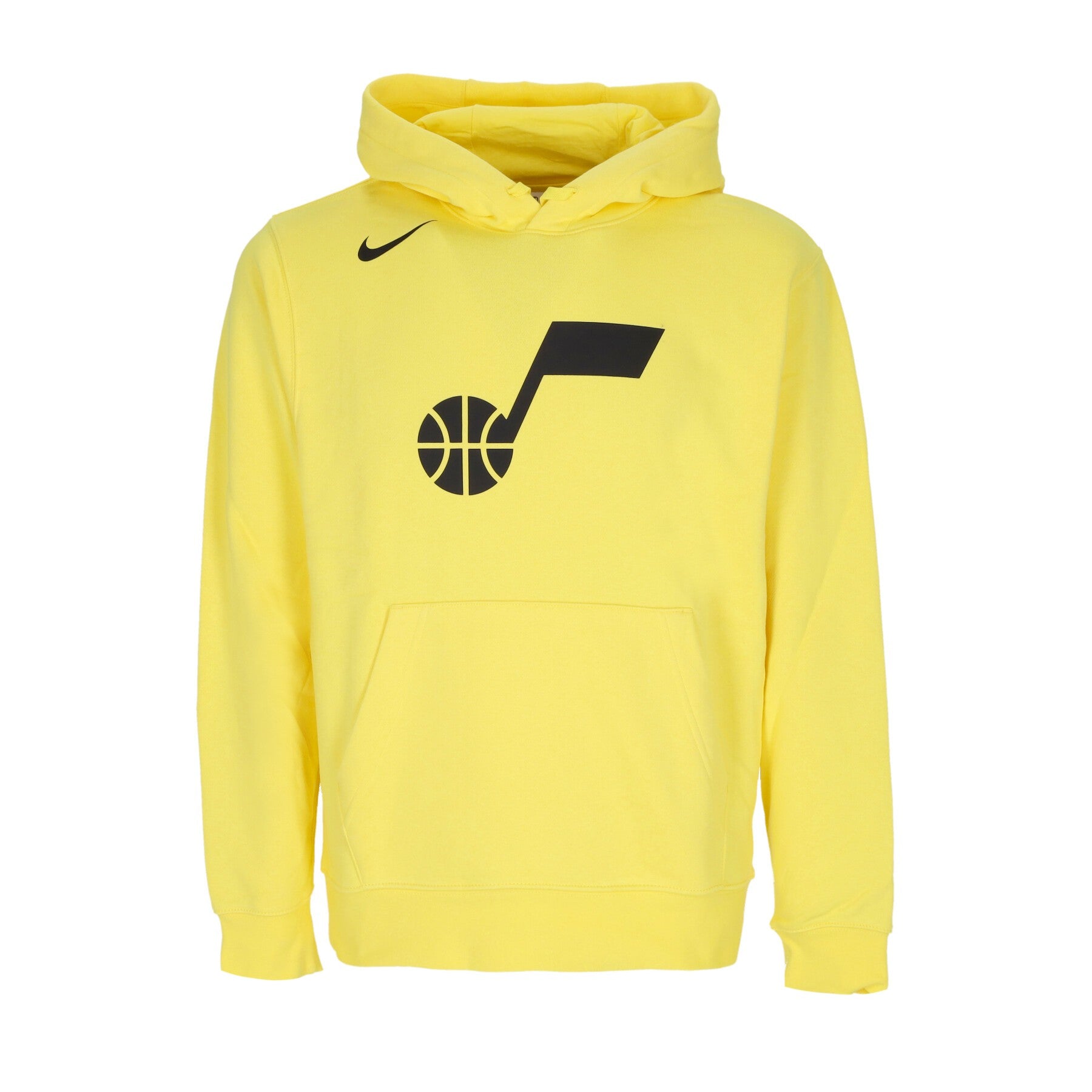 Nike Nba, Felpa Cappuccio Uomo Nba Club Hoodie Utajaz, Yellow Strike