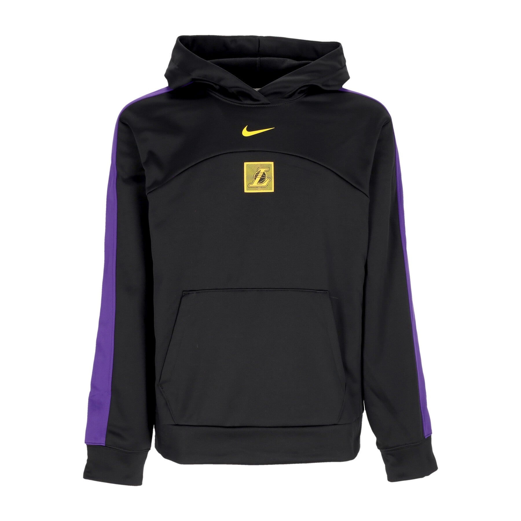 Nike Nba, Felpa Cappuccio Uomo Nba Courtside Starting Five Hoodie Loslak, Black/field Purple/amarillo