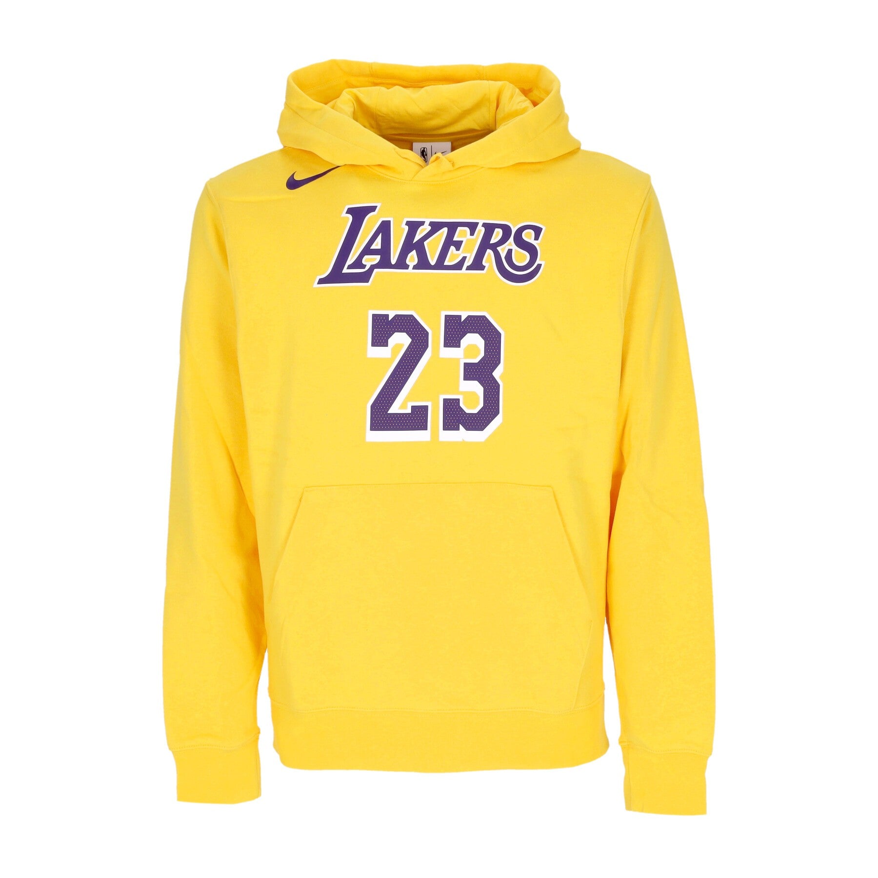 Sudadera con capucha masculina con capucha del club de la nba no 23 lebron james loslak amarillo