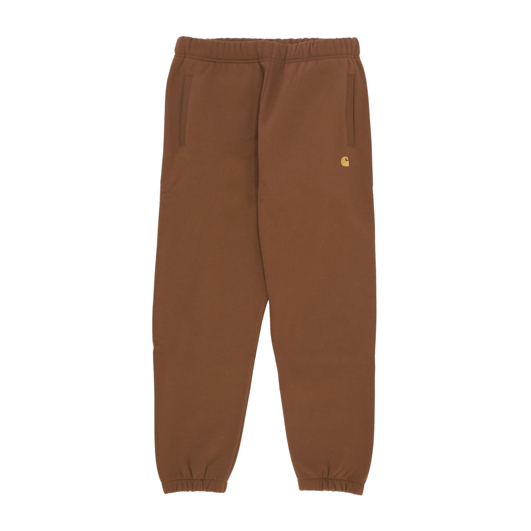 Carhartt Wip, Pantalone Tuta Felpato Uomo Chase Sweat Pant, Tamarind/gold