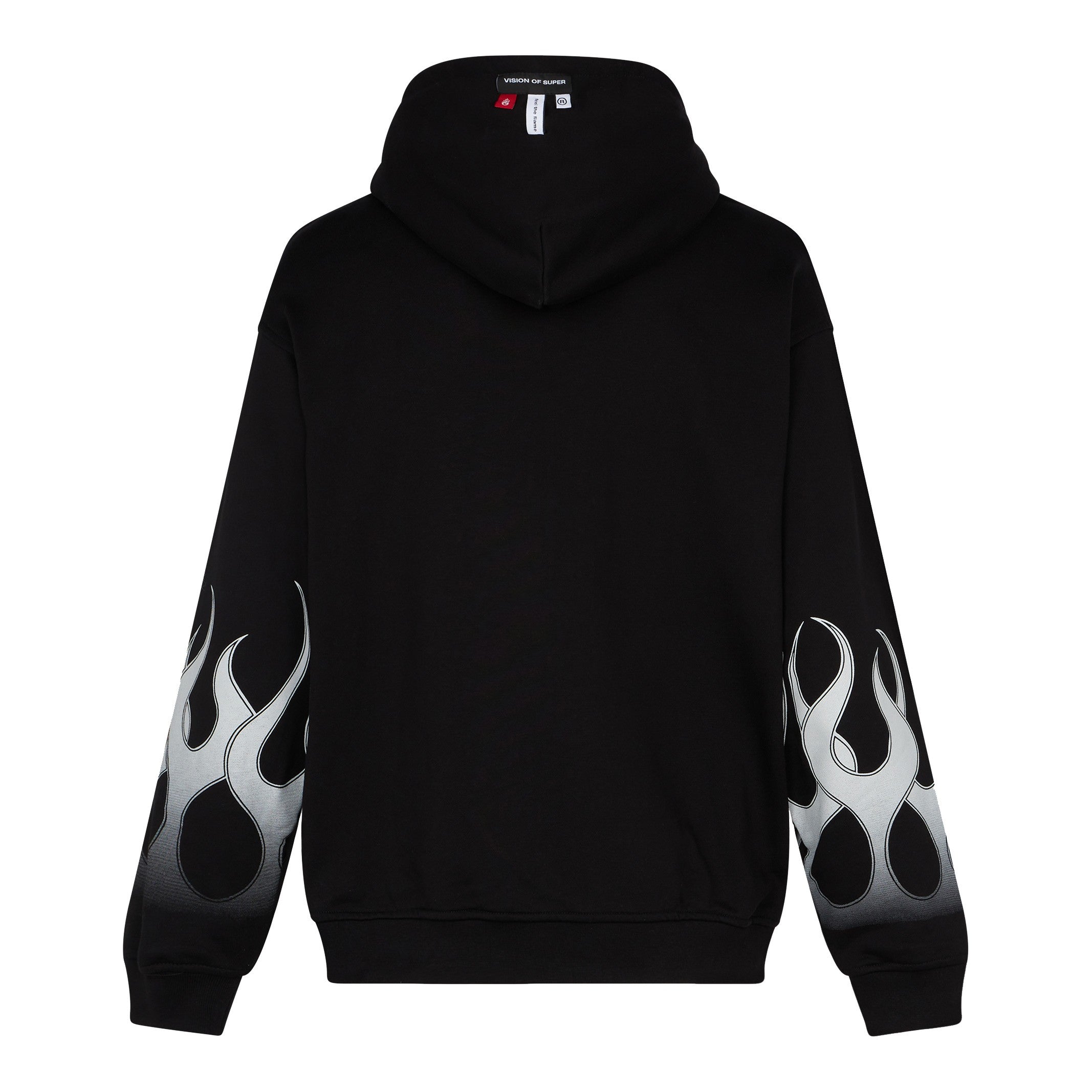 Vision Of Super, Felpa Leggera Cappuccio Uomo Racing Flames Hoodie, 