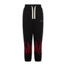 Vision Of Super, Pantalone Tuta Leggero Uomo Embroidered Flames Pants, Black/red