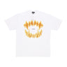 Phobia, Maglietta Uomo Mouth Print Tee, White/orange