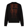 Phobia, Felpa Leggera Girocollo Uomo Mouth Print Crewneck, Black/orange