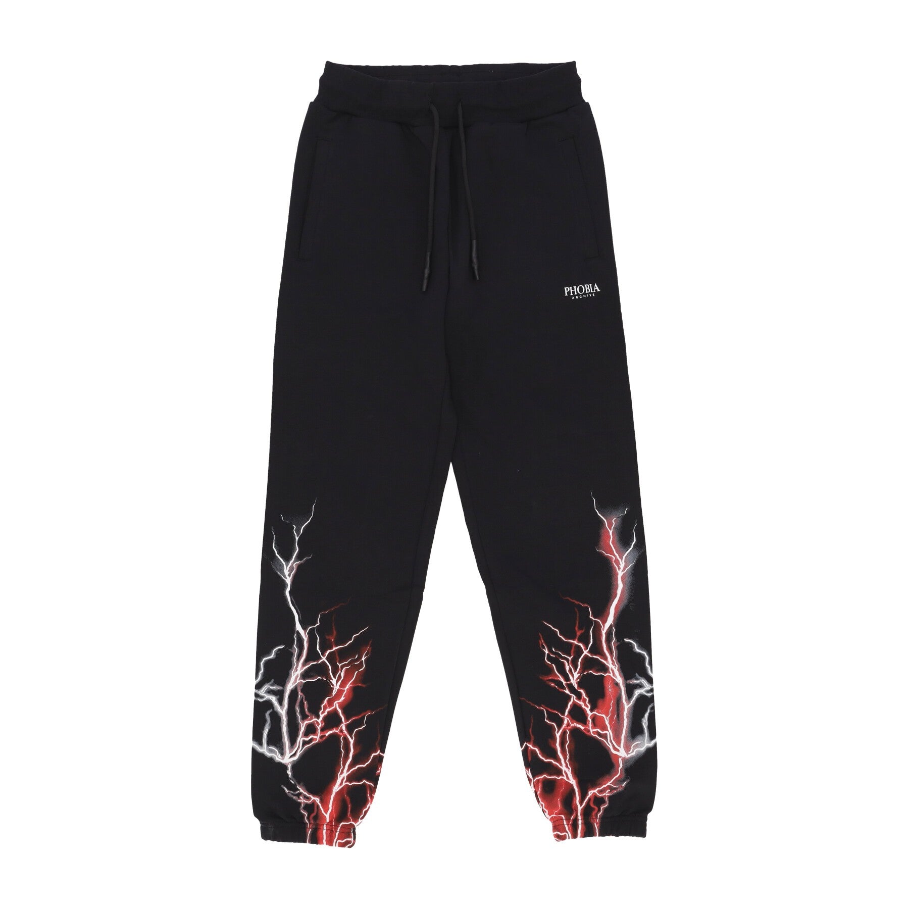 Phobia, Pantalone Tuta Leggero Uomo Lightning Pant, Black/red/grey