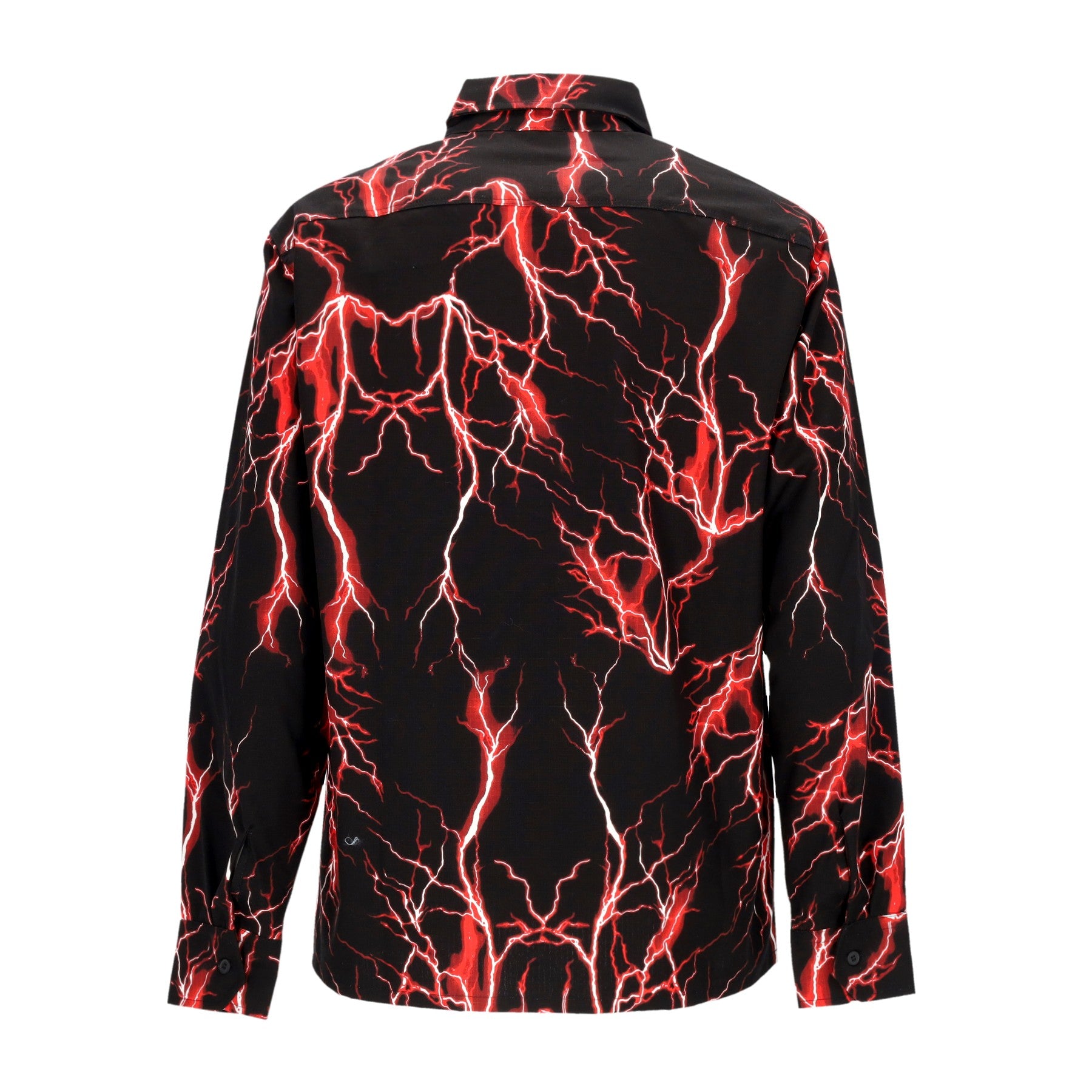 Phobia, Camicia Manica Lunga Uomo All Over Lightning Shirt, Black/red