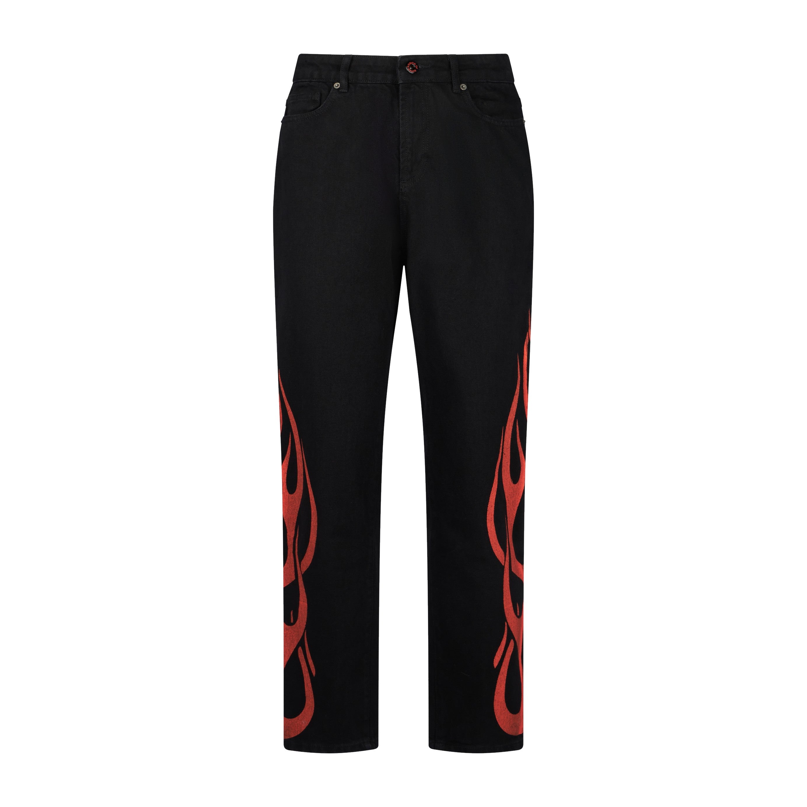 Vision Of Super, Jeans Uomo Flames Jeans, Black/red