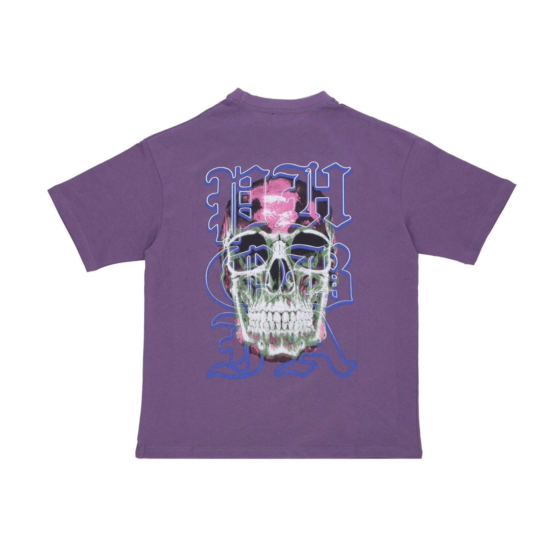 Phobia, Maglietta Uomo Skull Print Tee, Purple