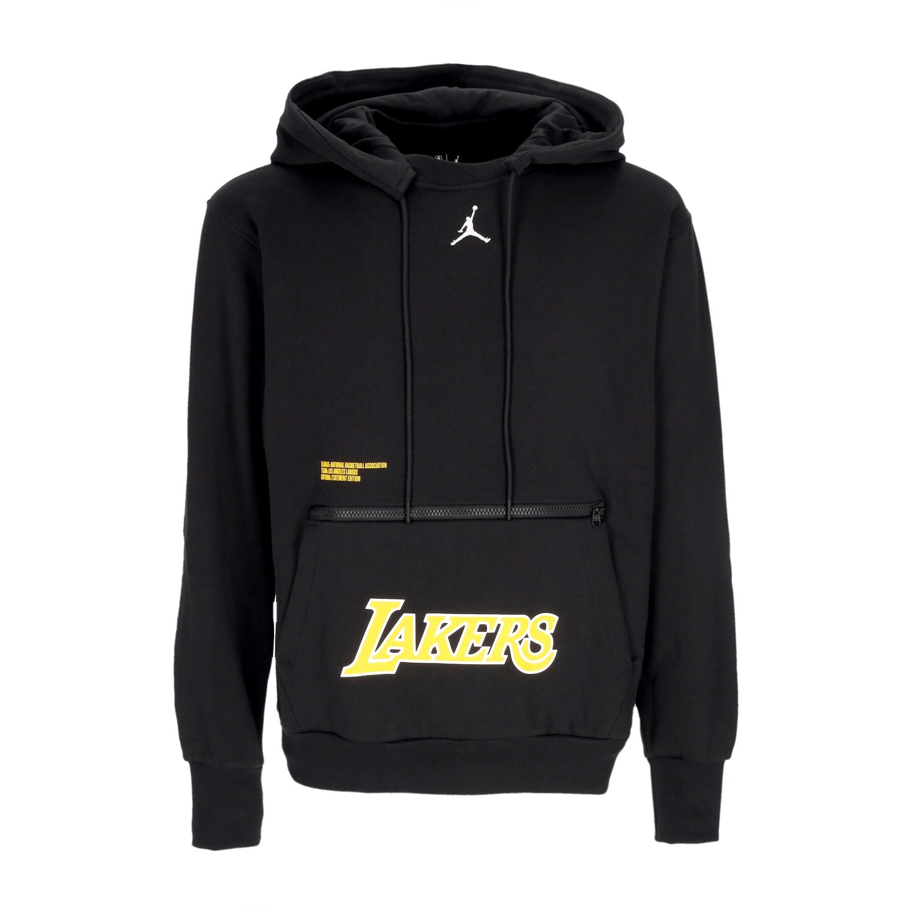 Jordan Nba, Felpa Cappuccio Uomo Nba Courtside Statement Fleece Hoodie Loslak, Black