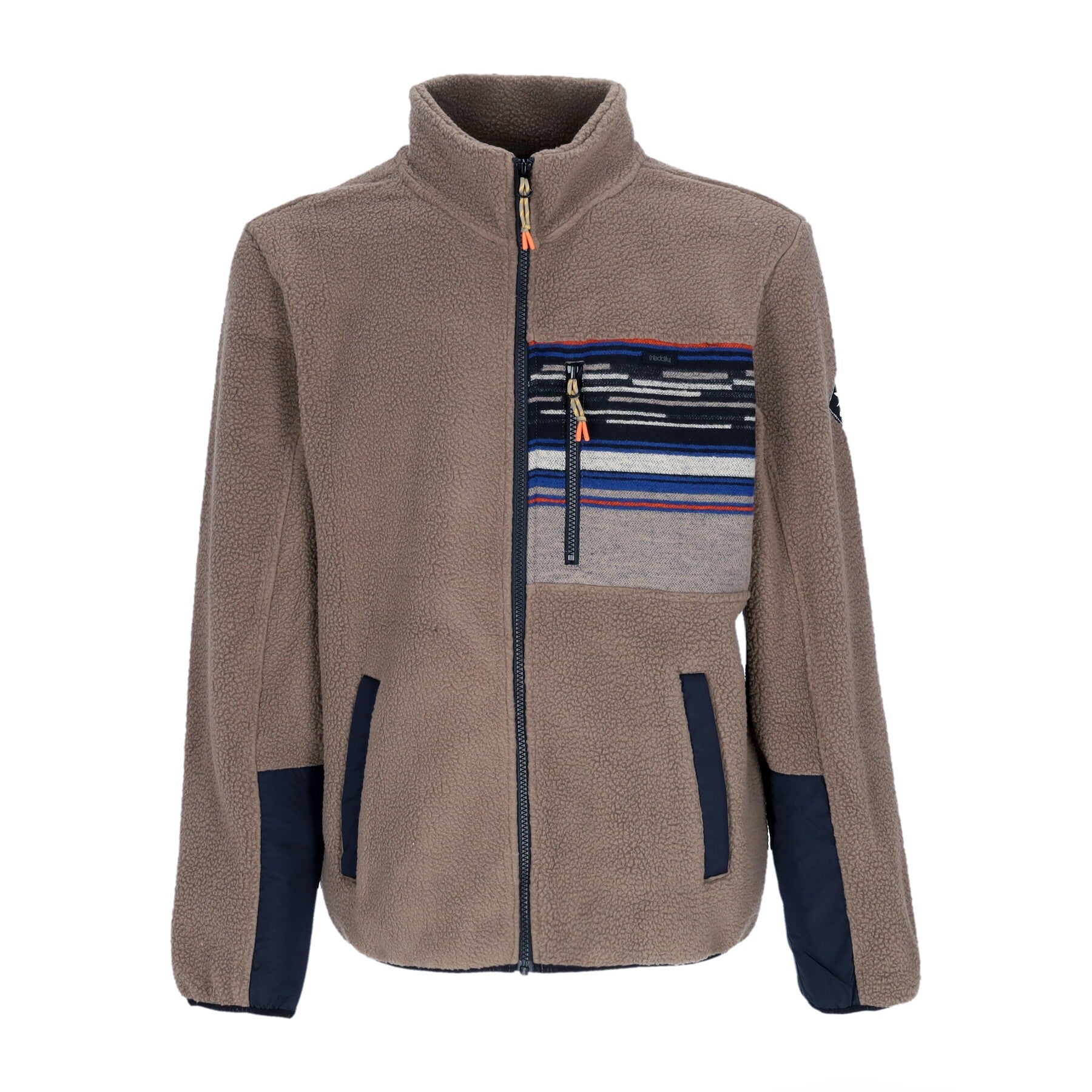 Iriedaily, Giubbotto Pile Uomo Wonderer Track Jacket, Clay