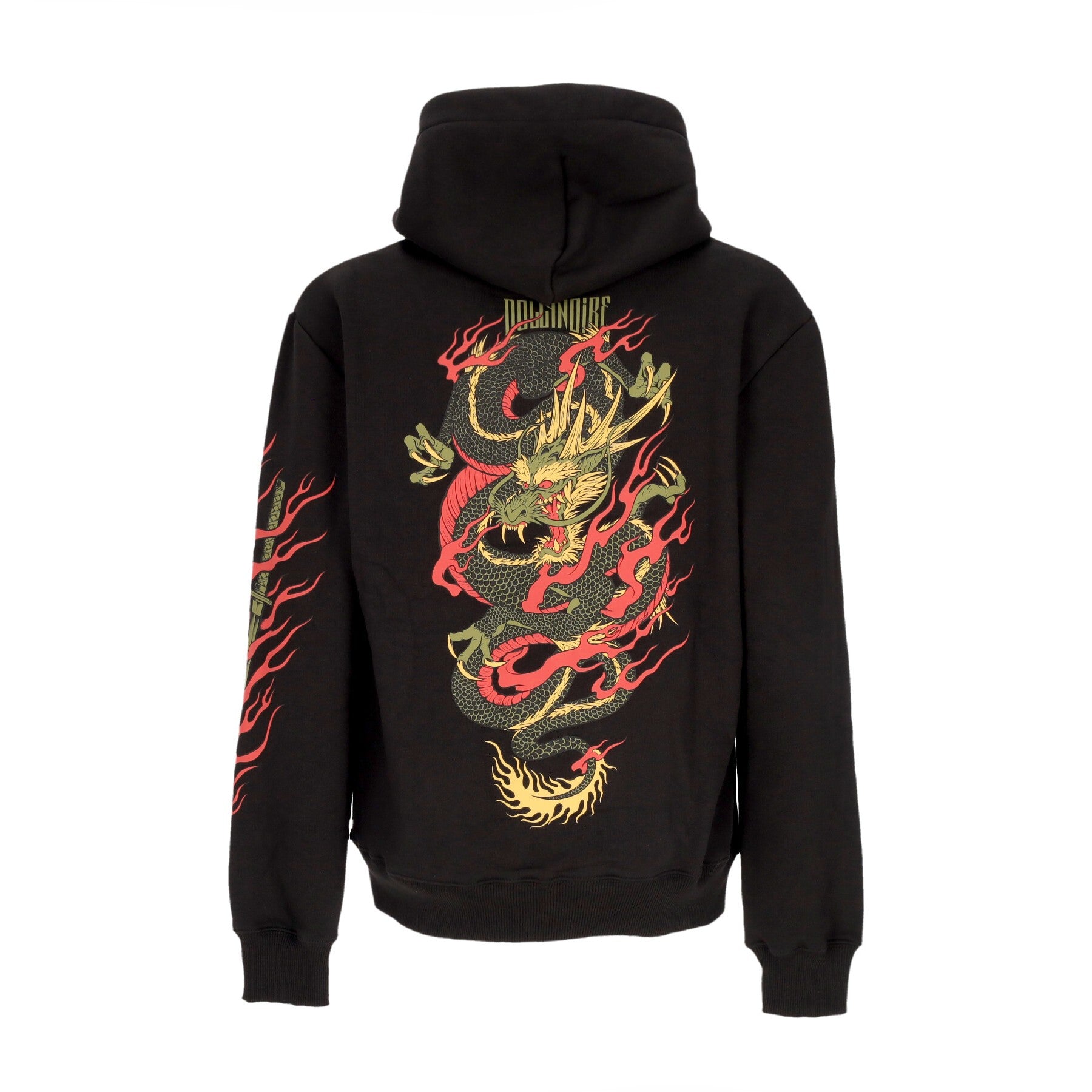 Dolly Noire, Felpa Cappuccio Uomo Ryu Dragon Hoodie, 