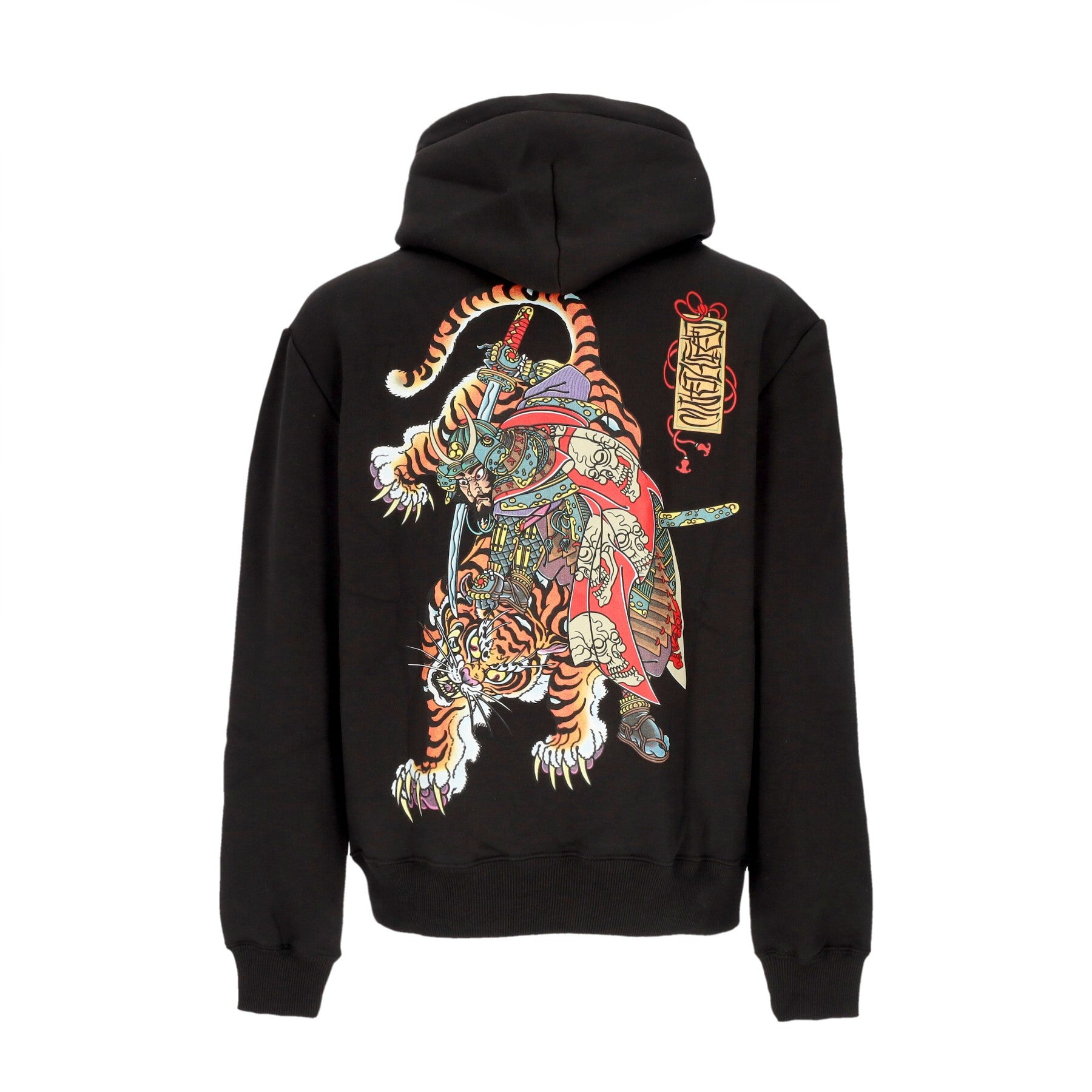 Dolly Noire, Felpa Cappuccio Uomo Tiger And Soldier Hoodie, Black