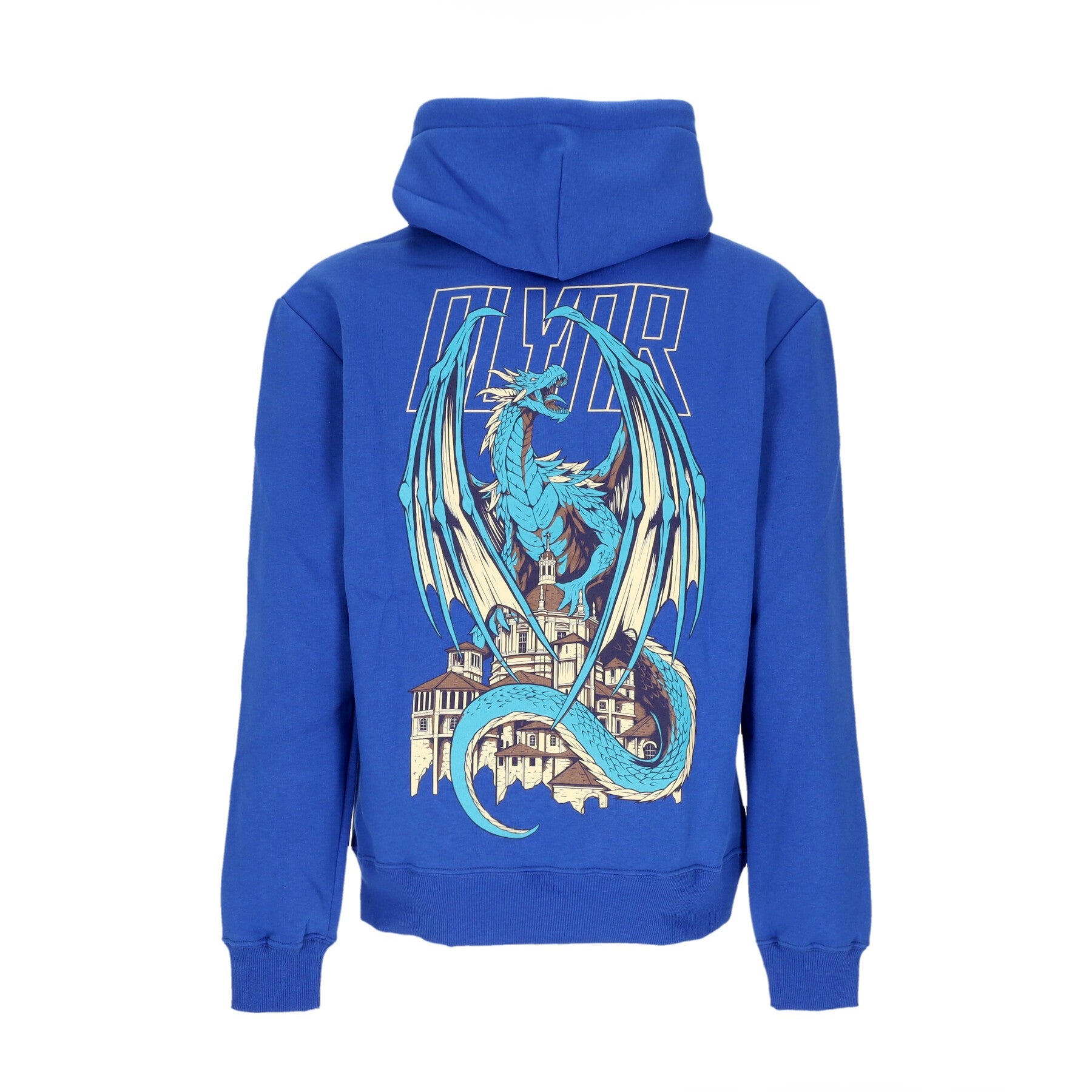 Dolly Noire, Felpa Cappuccio Uomo Blue Dragon Hoodie, Blue