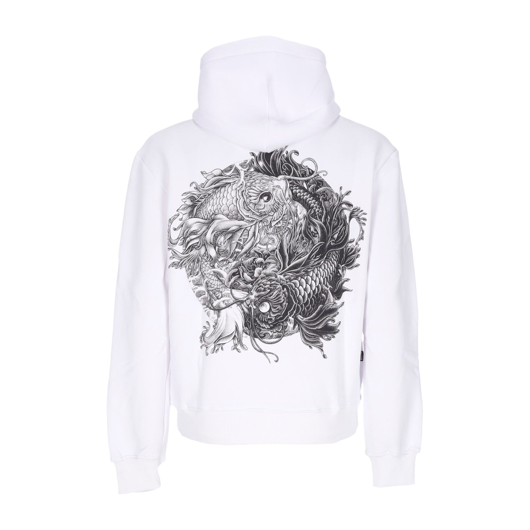 Dolly Noire, Felpa Cappuccio Uomo Tao Hoodie, White