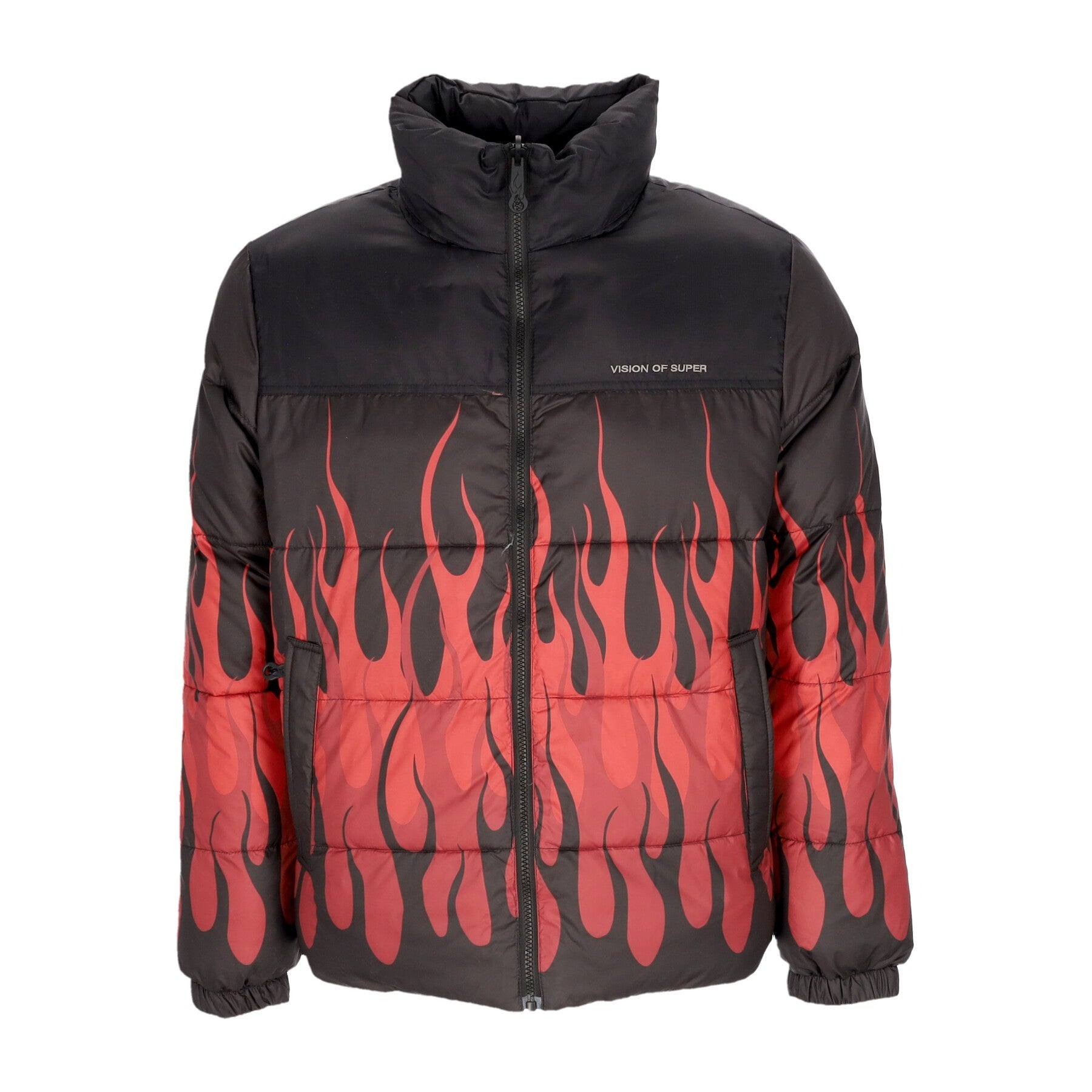 Vision Of Super, Piumino Uomo Puffy Jacket, Black/red