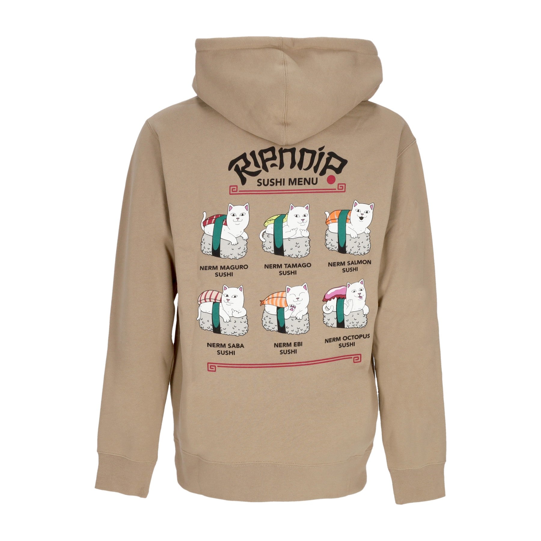 Ripndip, Felpa Cappuccio Uomo Sushi Nerm Hoodie, Sandstone