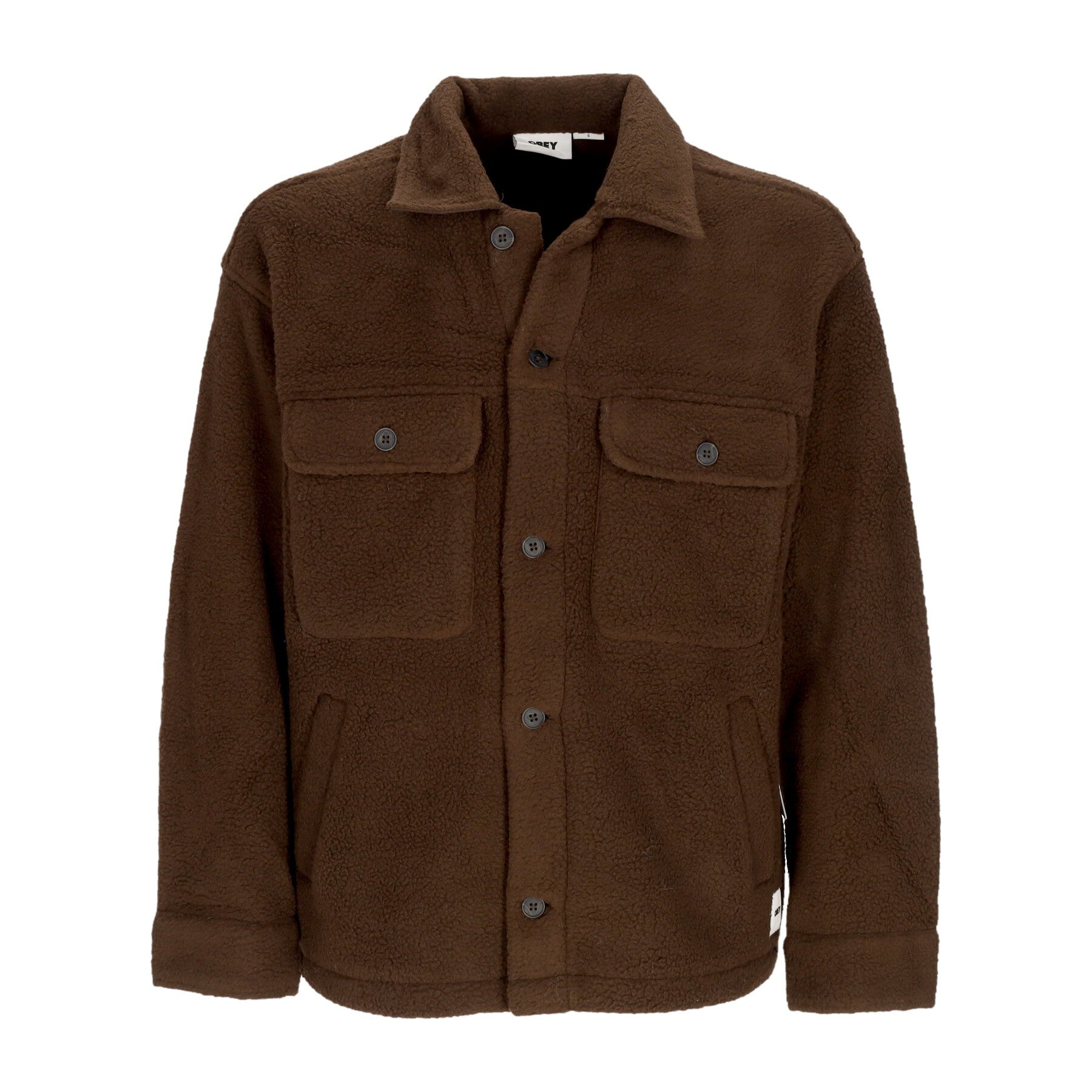 Obey, Camicia Imbottita Uomo Thompson Shirt Jacket, Java Brown