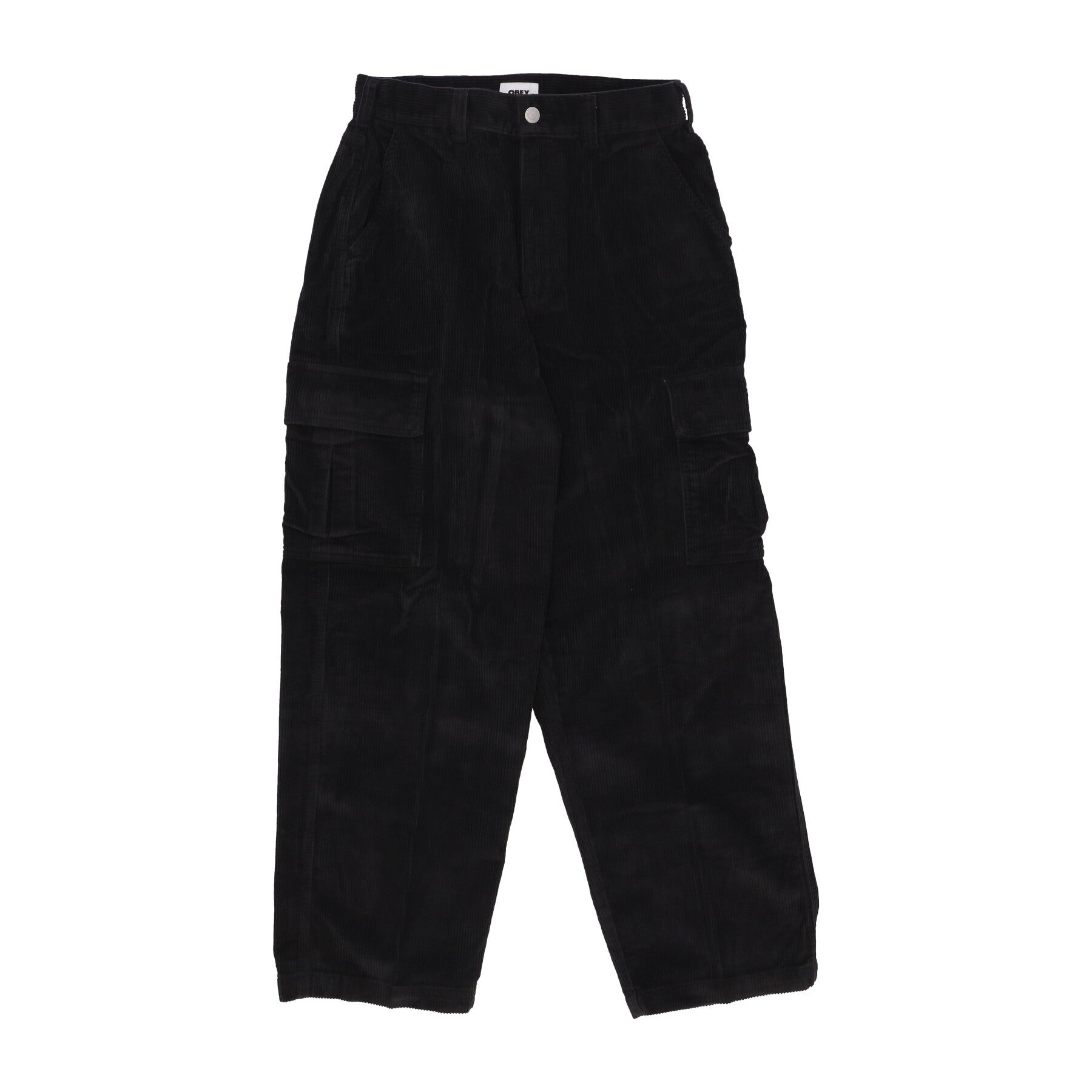 Obey, Pantalone Lungo Uomo Bigwig Baggy Corduroy Cargo Pant, Digital Black