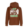 Obey, Felpa Cappuccio Zip Uomo City Watch Dog Premium Zip Hooded Fleece, Sepia