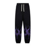 Vision Of Super, Pantalone Tuta Leggero Uomo Flames Pants, Black/purple