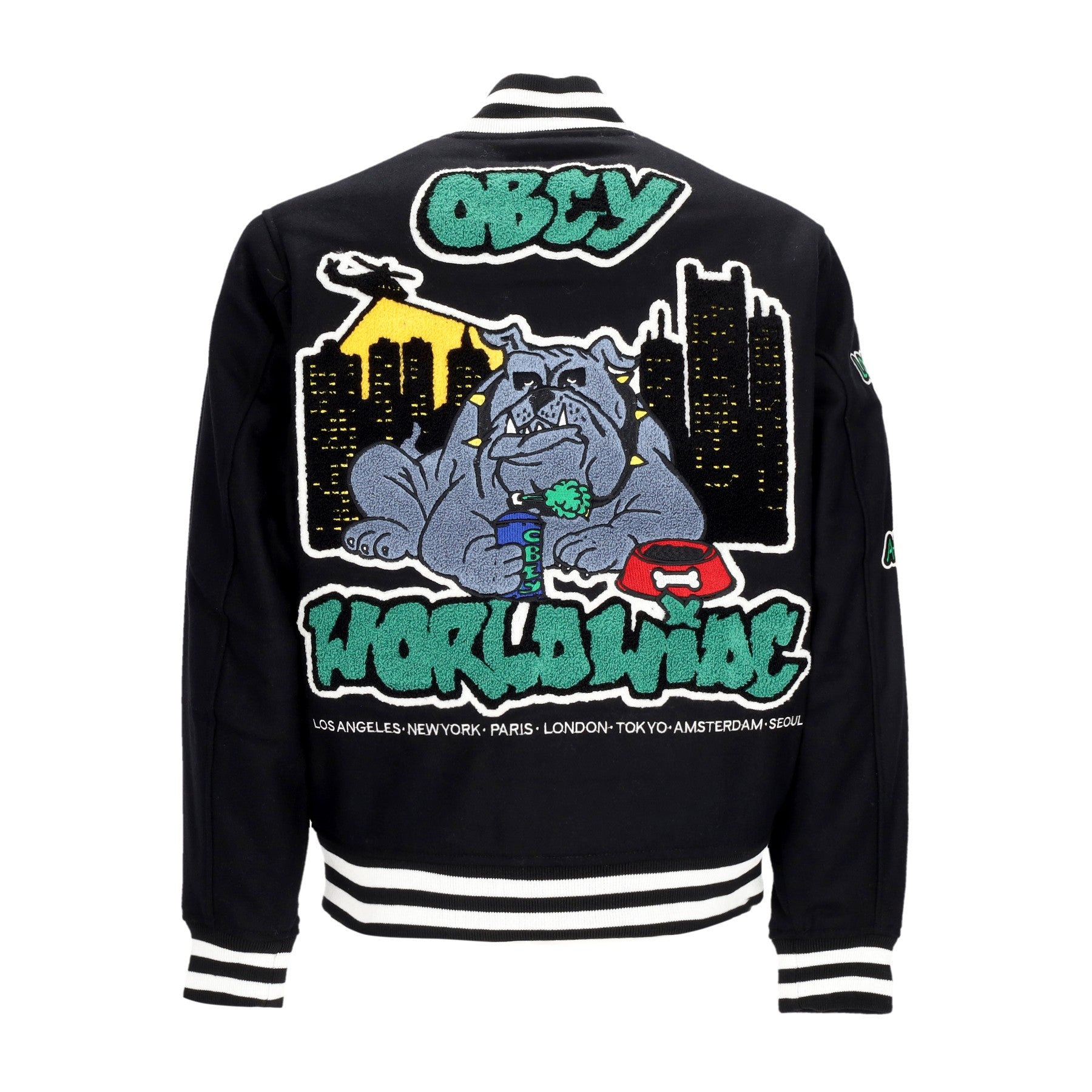 Obey, Giubbotto College Uomo Roll Call Varsity Jacket, 