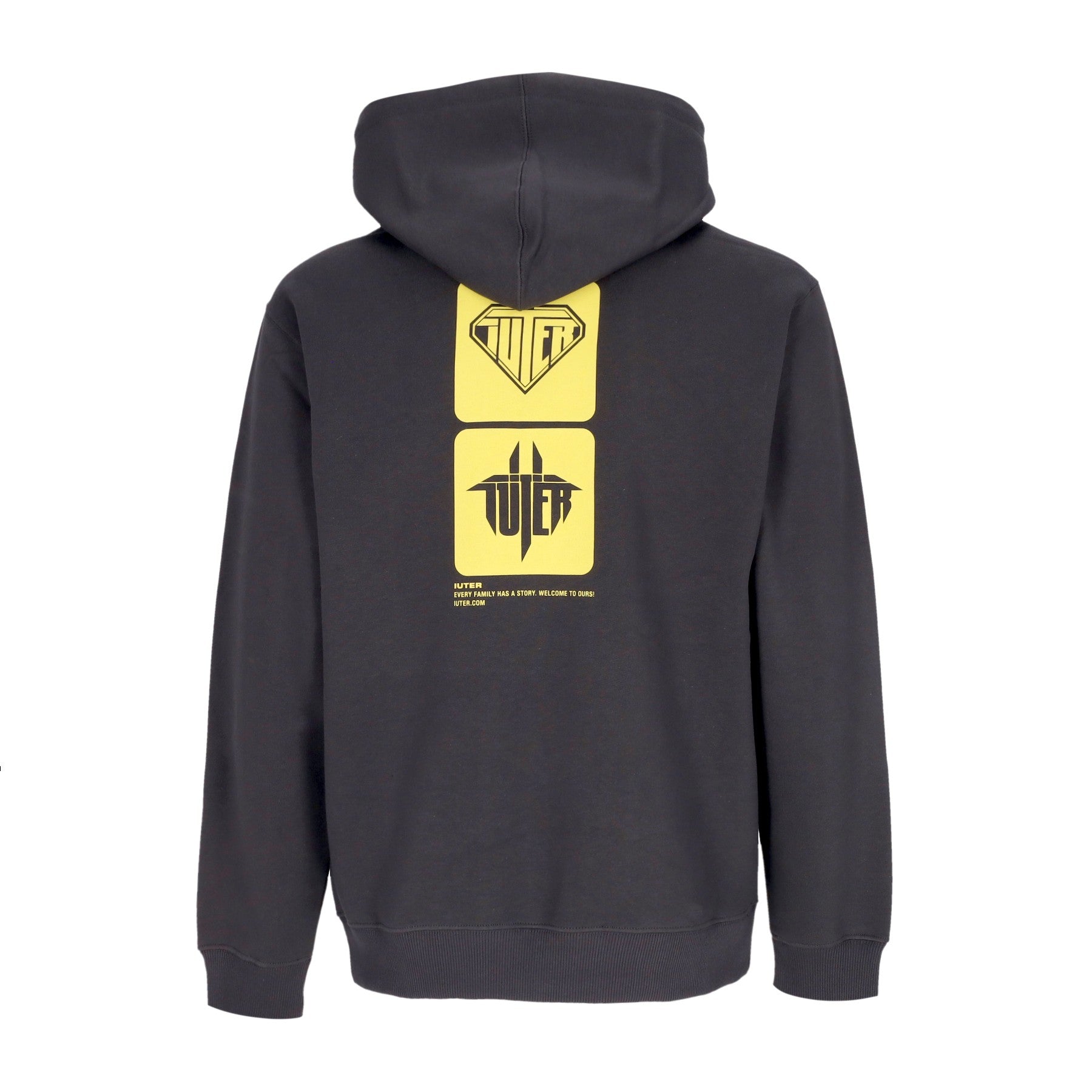 Iuter, Felpa Cappuccio Uomo Tab Hoodie, Asphalt