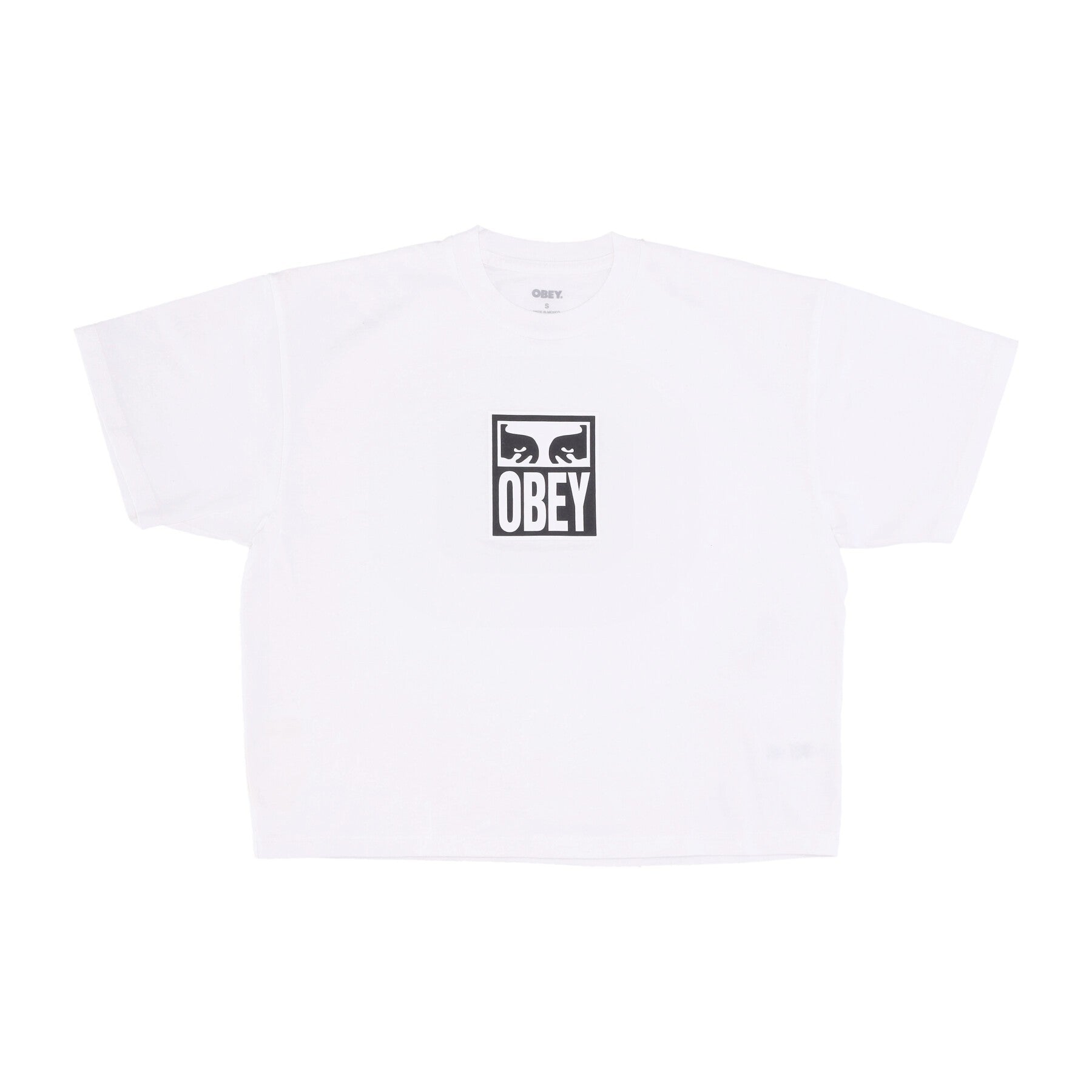 Obey, Maglietta Donna Eyes 2 Custom Crop Tee, White