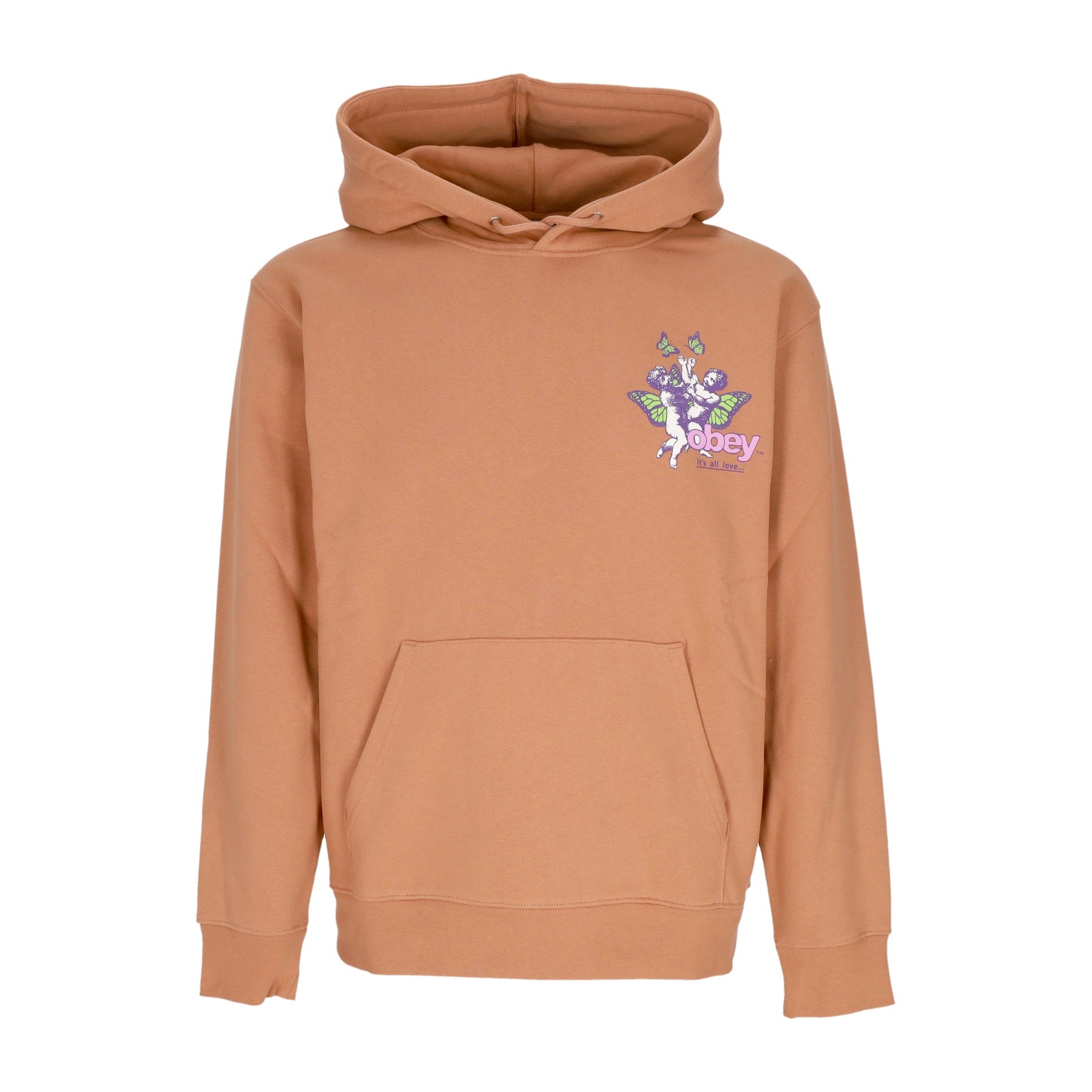 Obey, Felpa Cappuccio Uomo It's All Love Premium Hooded Fleece, 