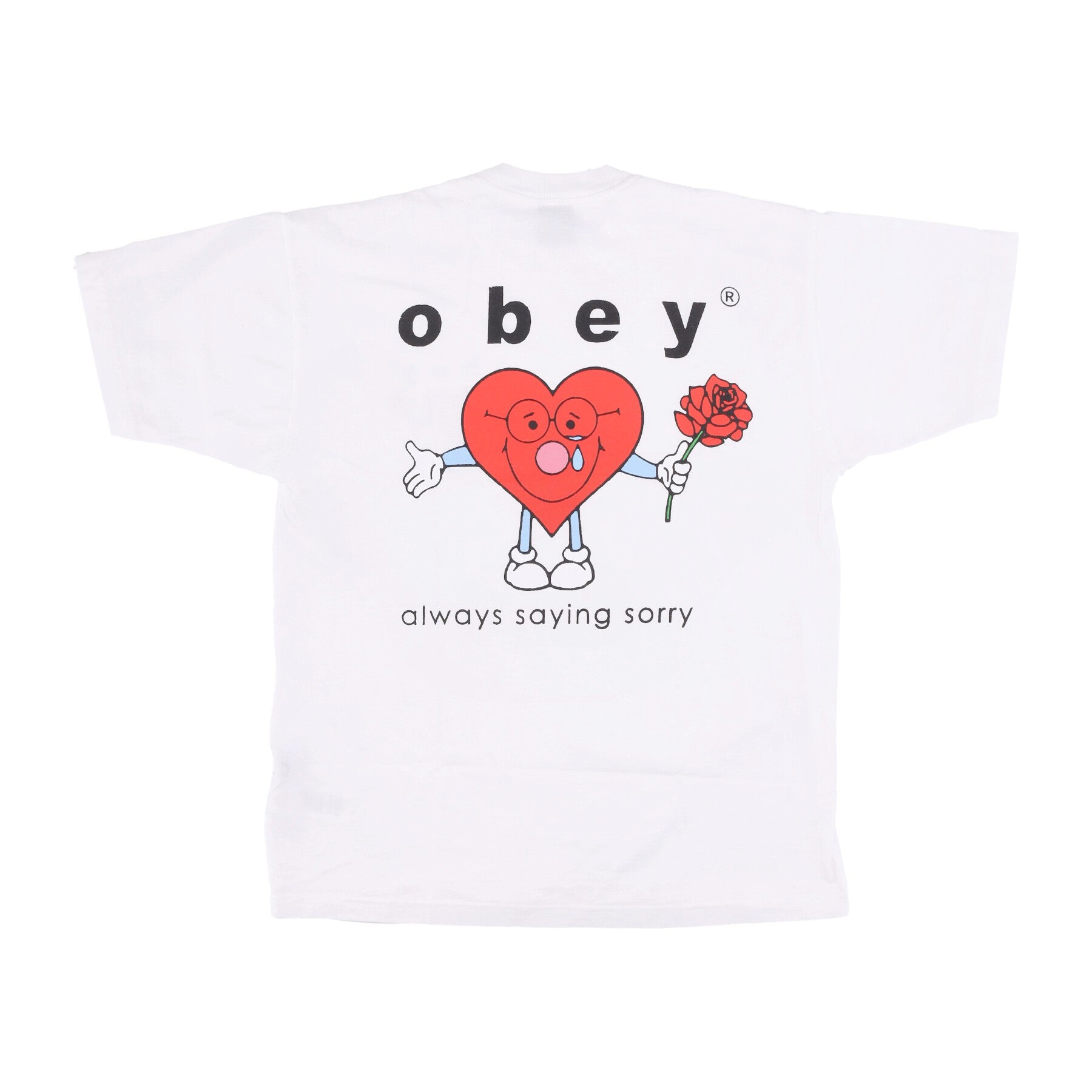 Maglietta Uomo Always Saying Sorry Heavy Weight Classic Tee White