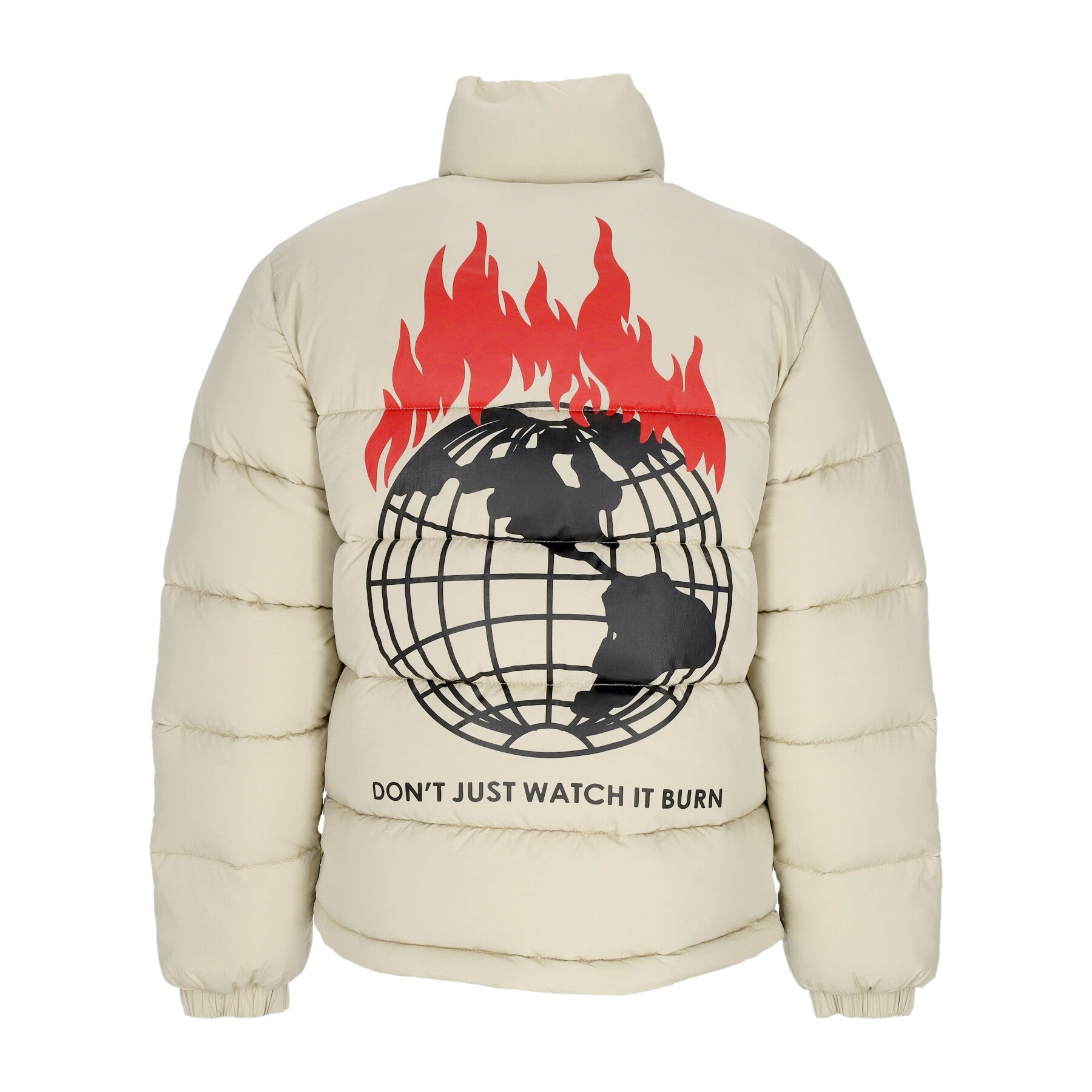 Obey, Piumino Uomo Don't Just Watch It Burn Puffer X Napapijri, Cream