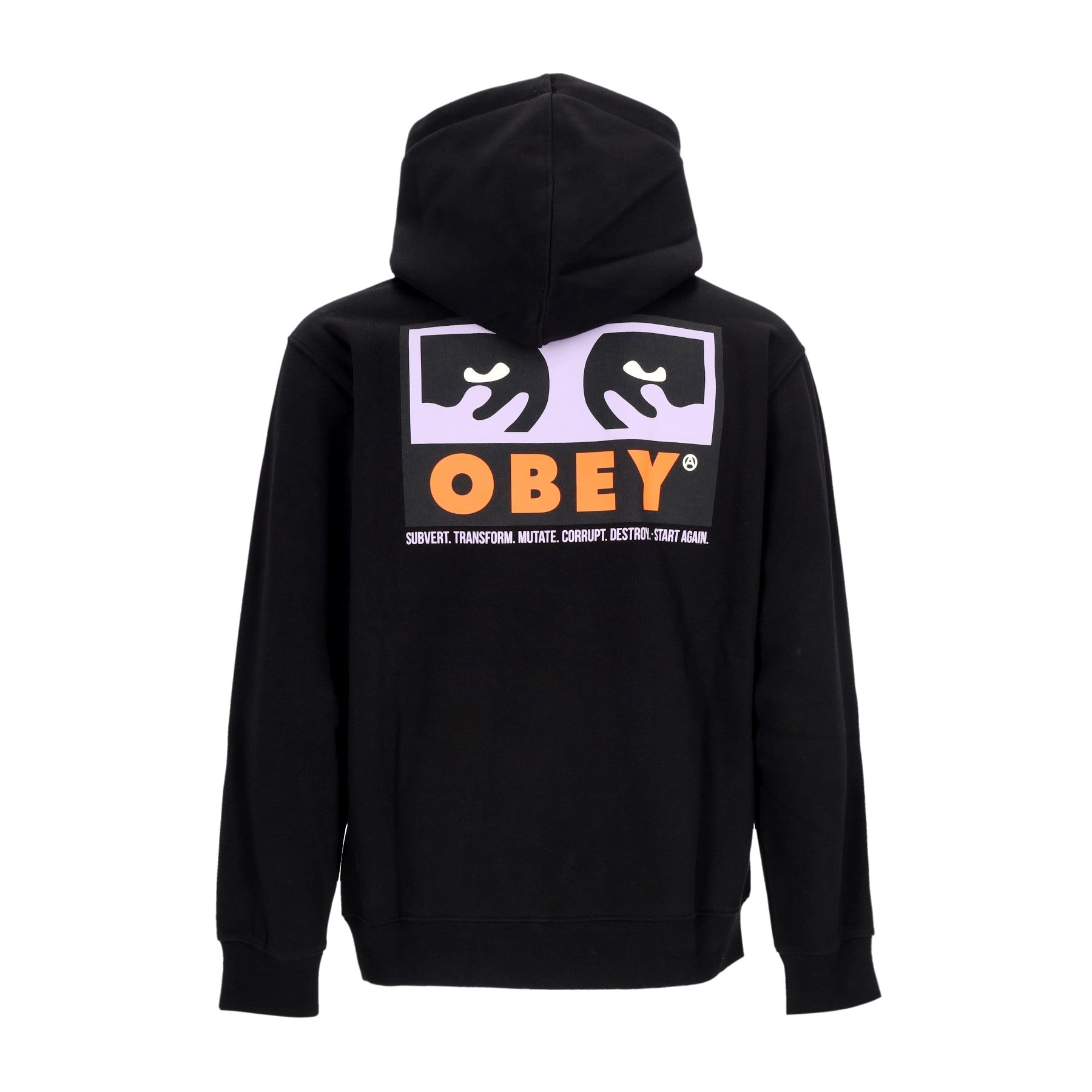 Obey, Felpa Cappuccio Uomo Subvert Premium Hooded Fleece, Black